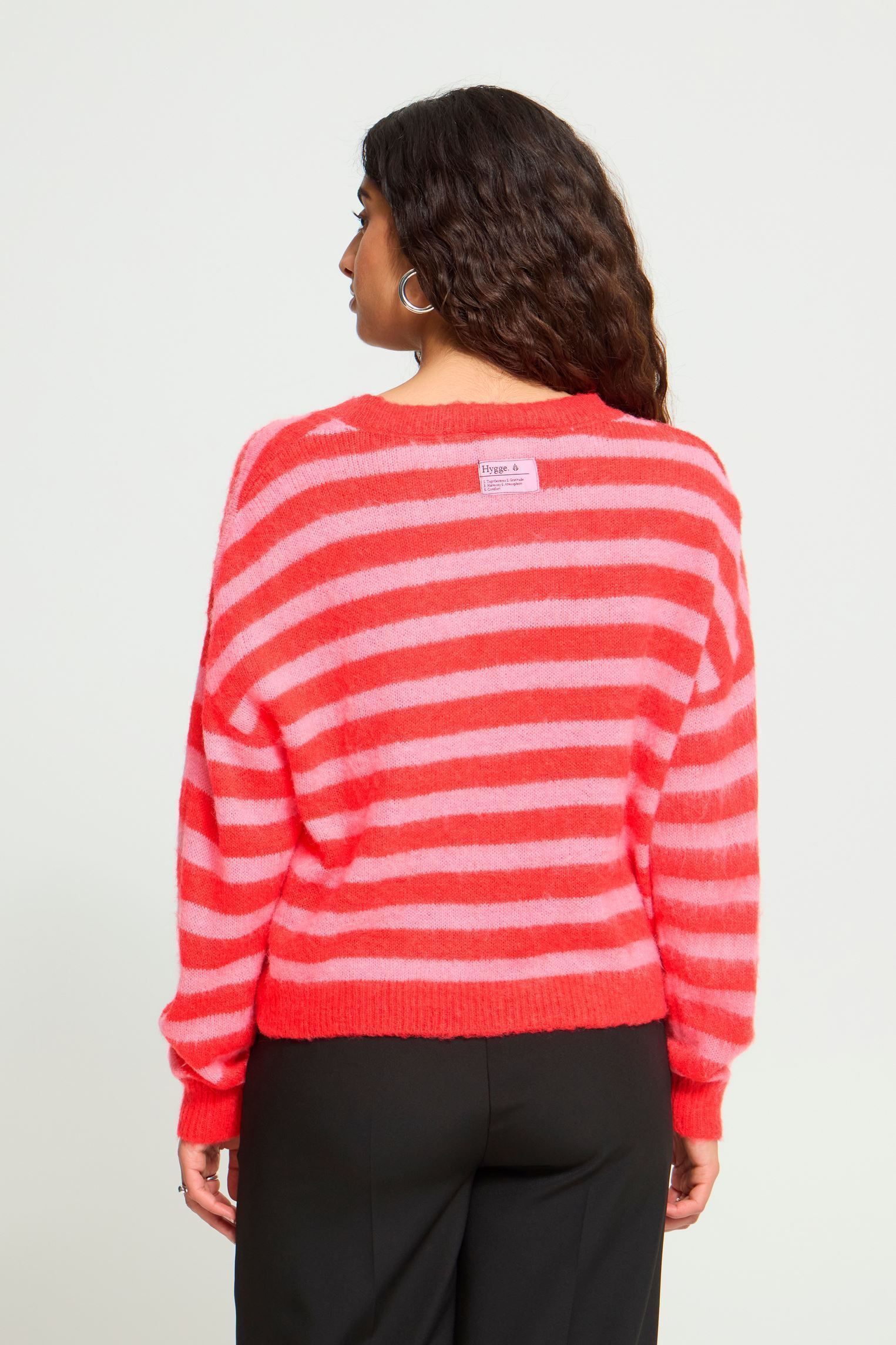 Gilets Ihblush Ca femme rose Ichi Gilets Ihblush Ca femme rose POINSETTIA W PINK STRIPE