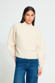 Pulls Ihcurley Ls femme blanc Ichi Pulls Ihcurley Ls femme blanc BIRCH
