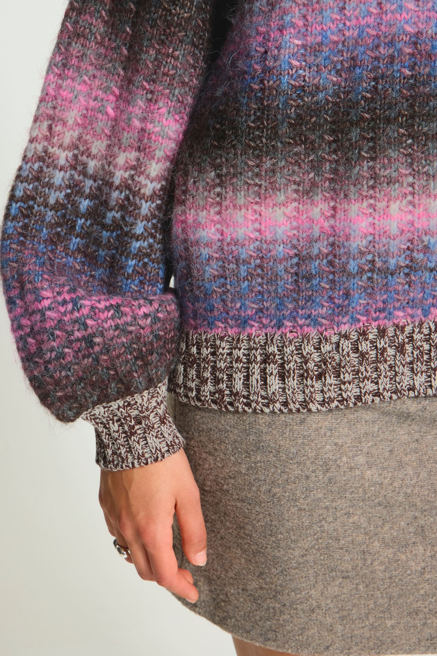 Pullover Ihdasunte Ls damen mehrfarbig Ichi Pullover Ihdasunte Ls damen mehrfarbig PINK BLUE BROWN MIX