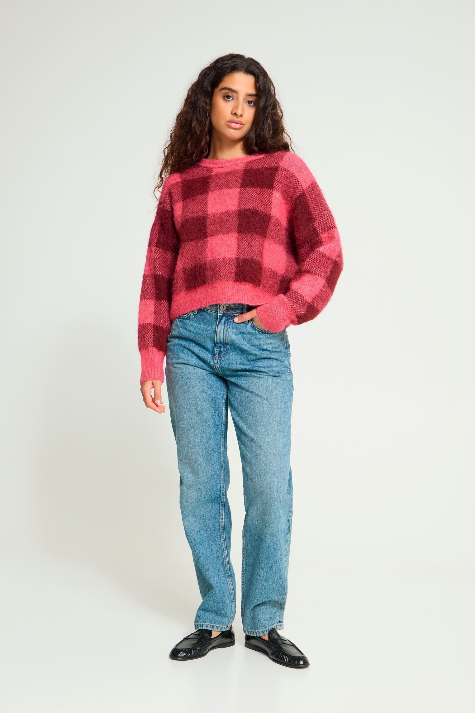 Pulls Ihelena Ls femme rose Ichi Pulls Ihelena Ls femme rose FRUIT DOVE ZINFANDEL CHECK