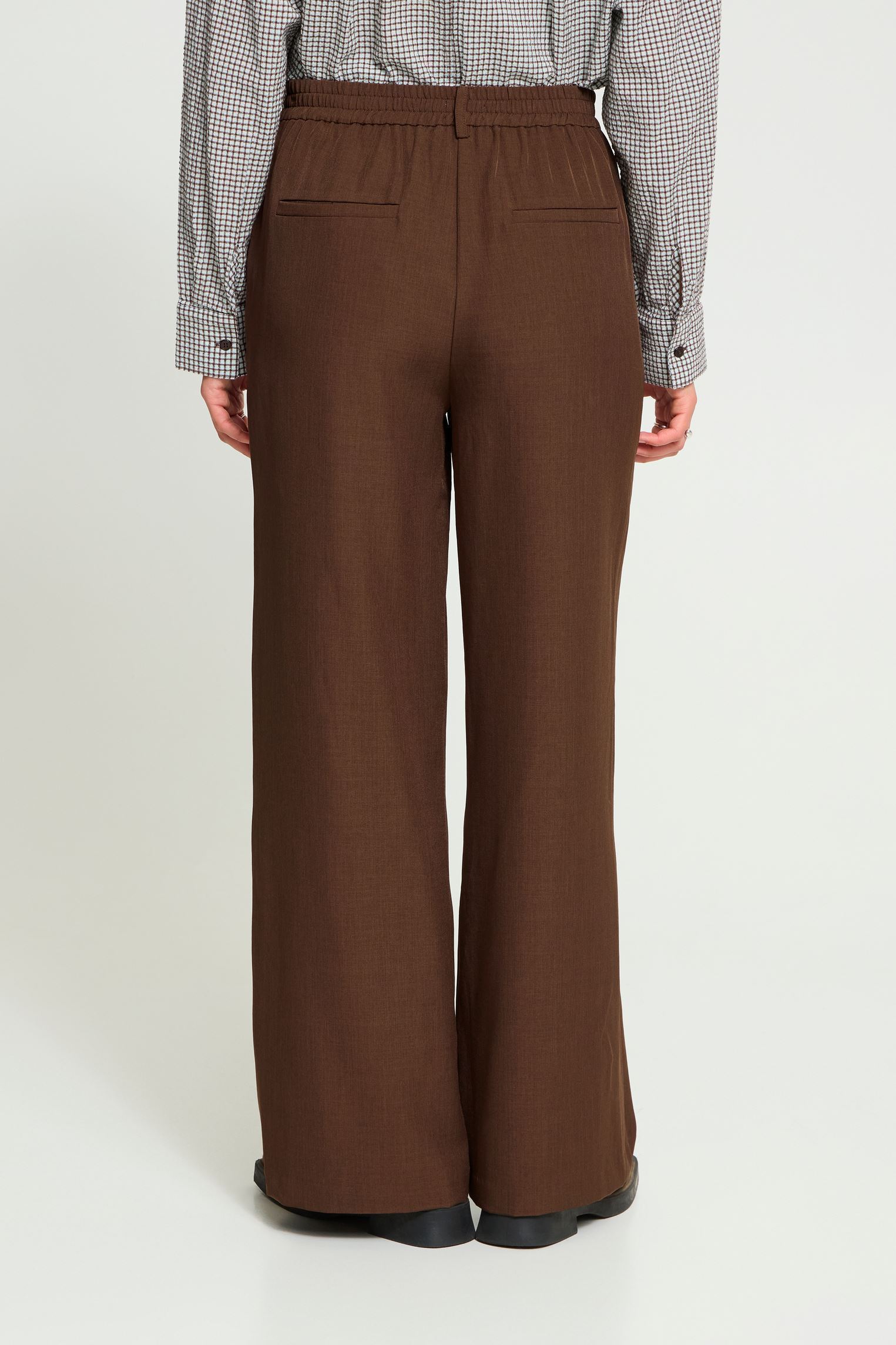 Hosen Ihfava Wide Pa2 damen braun Ichi Hosen Ihfava Wide Pa2 damen braun SLATE BLACK MELANGE