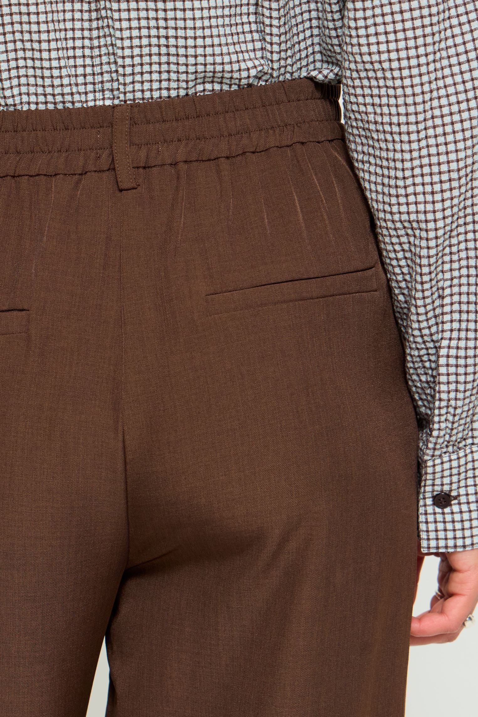 Hosen Ihfava Wide Pa2 damen braun Ichi Hosen Ihfava Wide Pa2 damen braun SLATE BLACK MELANGE