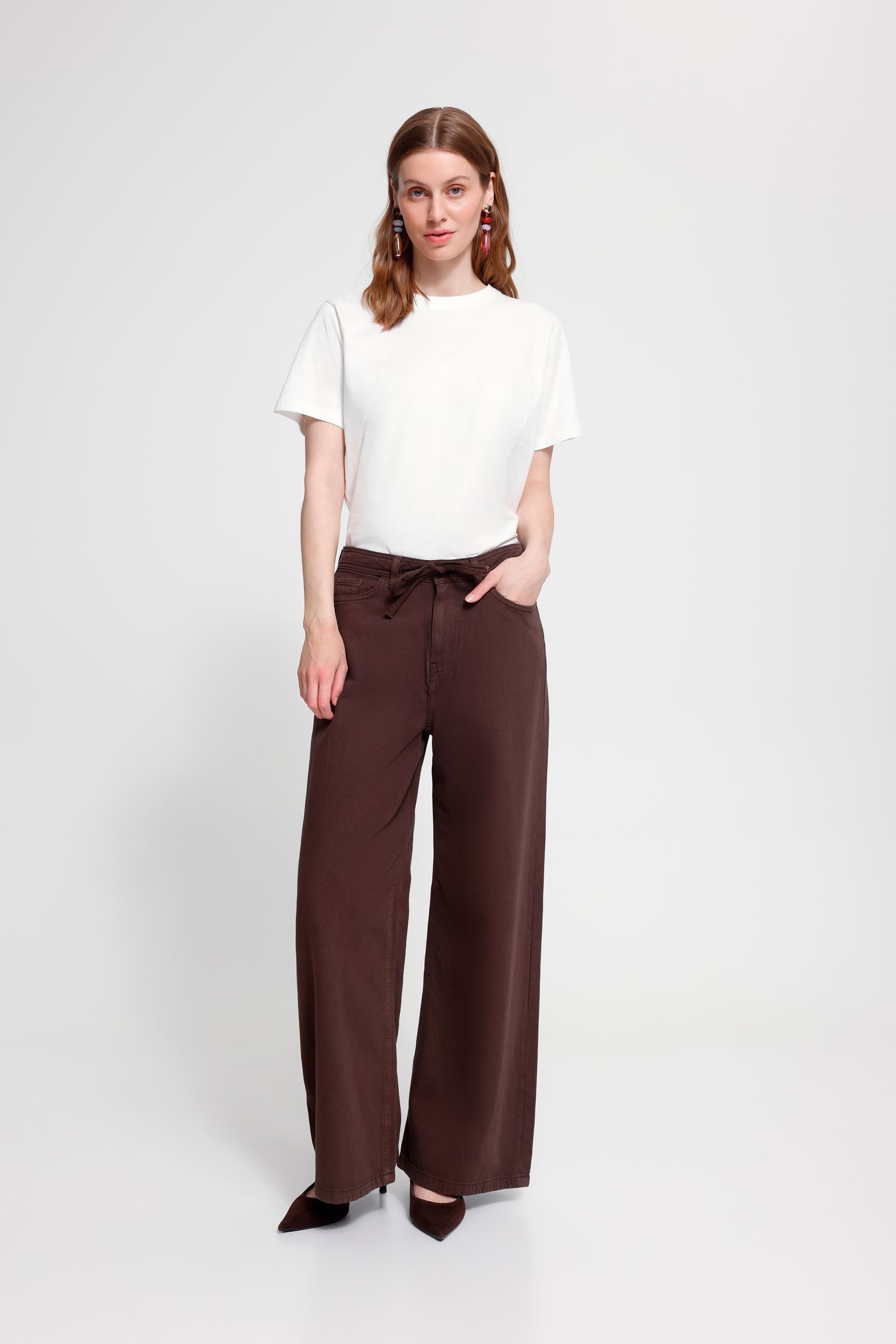 Jeans Ihhezano Wide Pa femme marron Ichi Jeans Ihhezano Wide Pa femme marron CHICORY COFFEE