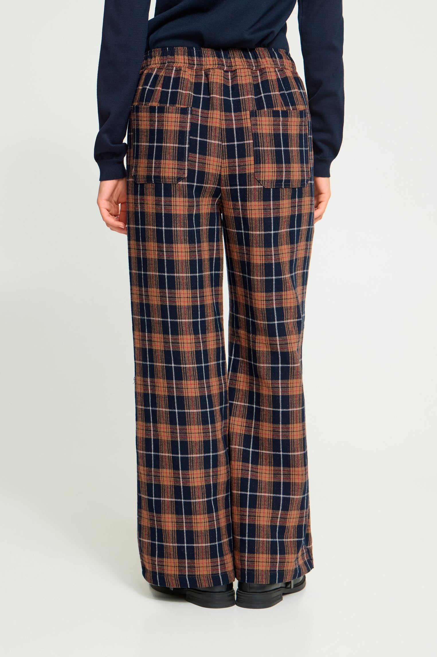 Chemises Ihkalia Pa femme marron Ichi Chemises Ihkalia Pa femme marron DARK BLUE/BROWN CHECK