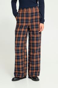 Chemises Ihkalia Pa femme marron Ichi Chemises Ihkalia Pa femme marron DARK BLUE/BROWN CHECK