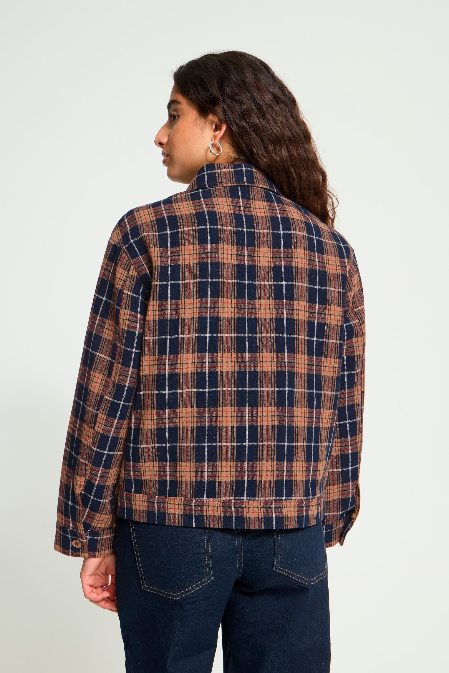 Chemises Ihkalia Sh femme marron Ichi Chemises Ihkalia Sh femme marron DARK BLUE/BROWN CHECK