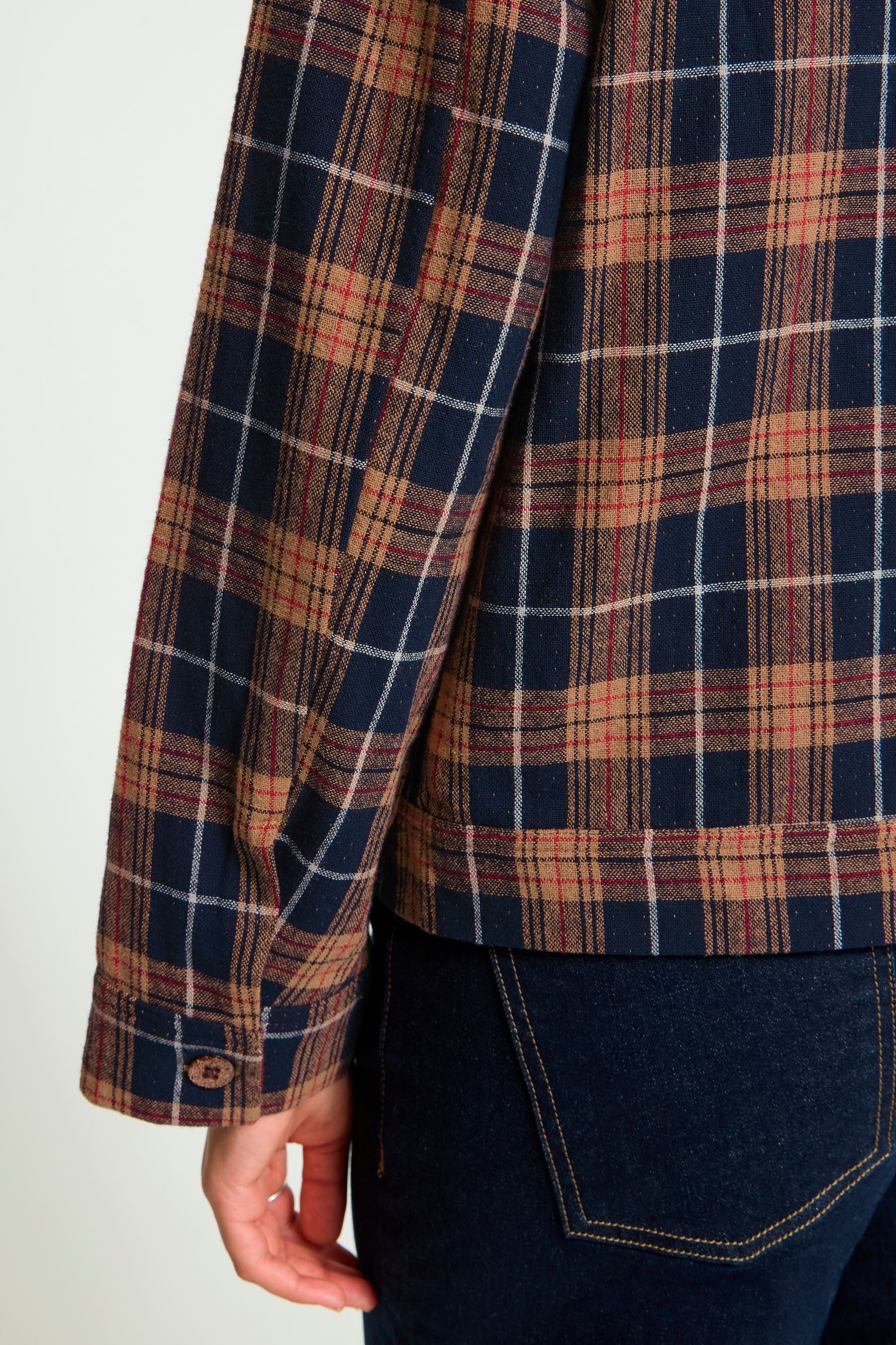 Chemises Ihkalia Sh femme marron Ichi Chemises Ihkalia Sh femme marron DARK BLUE/BROWN CHECK