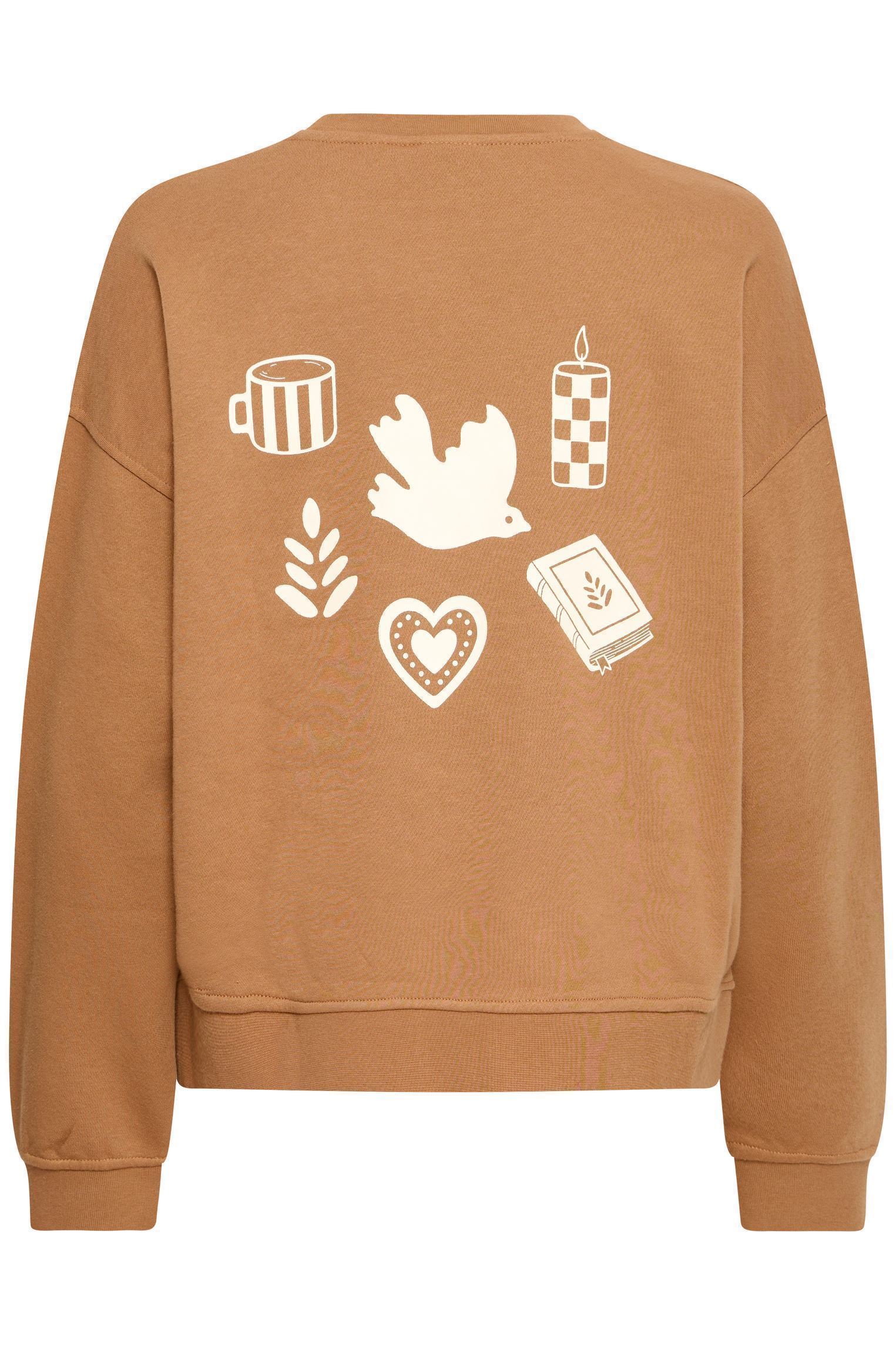 Sweatshirts Ihleloy Sw femme marron Ichi Sweatshirts Ihleloy Sw femme marron TOASTED COCONUT/BIRCH