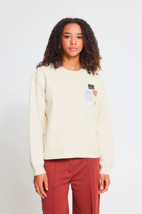 Ichi Sweatshirts Ihmerella Brushed Sw3 damen weiß