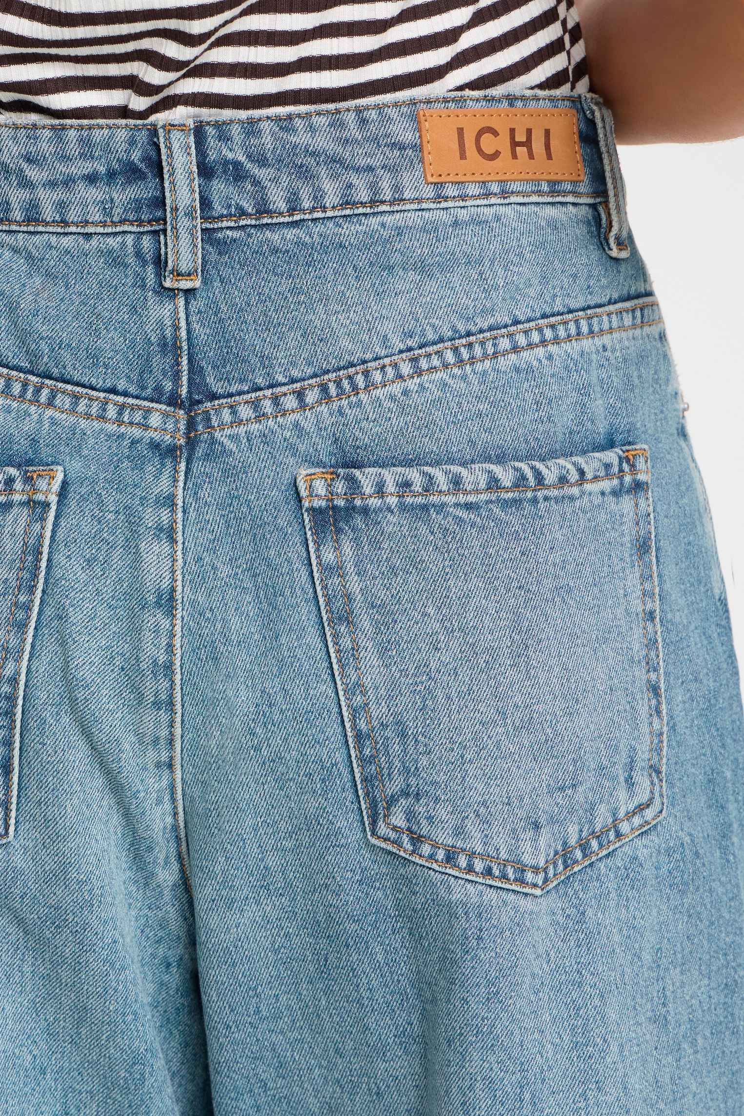 Jeans Ihmilana Ballon Pa femme bleu Ichi Jeans Ihmilana Ballon Pa femme bleu WASHED MED. BLUE