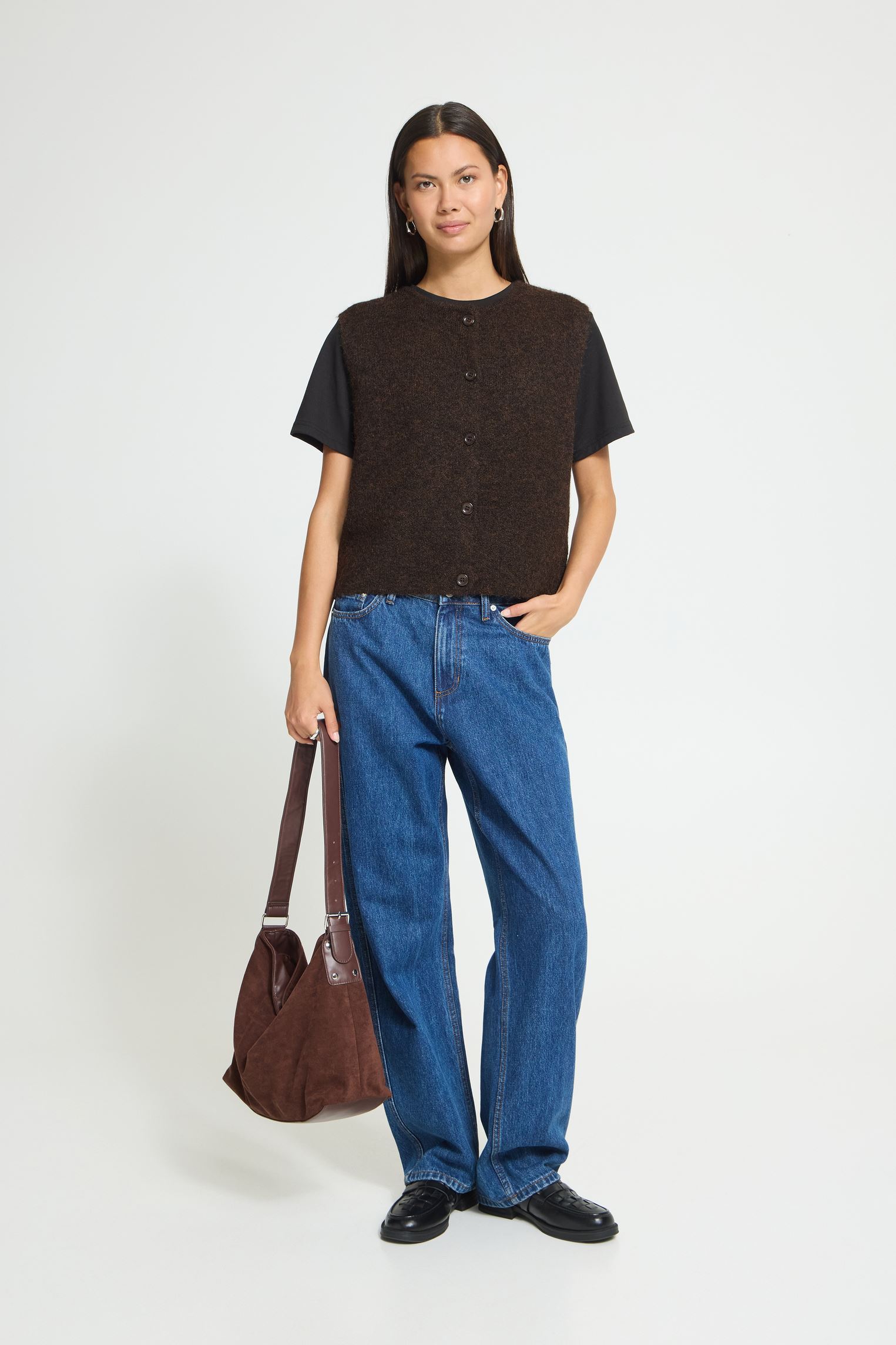 Strickjacken und Westen Ihpanora Wa damen braun Ichi Strickjacken und Westen Ihpanora Wa damen braun COFFEE BEAN MELANGE