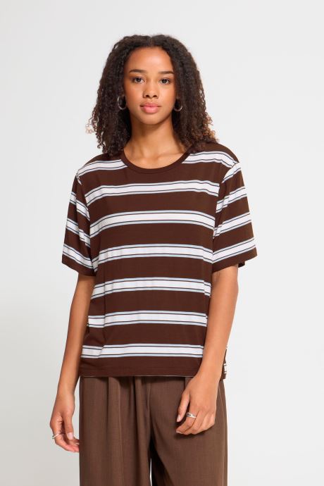 Ichi Tee-shirts Ihrebetta Ss femme marron