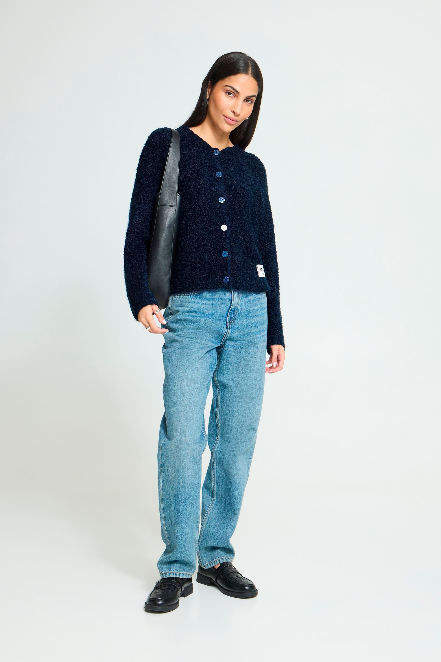 Strickjacken und Westen Ihsarisa Ca2 damen marineblau Ichi Strickjacken und Westen Ihsarisa Ca2 damen marineblau MARITIME BLUE