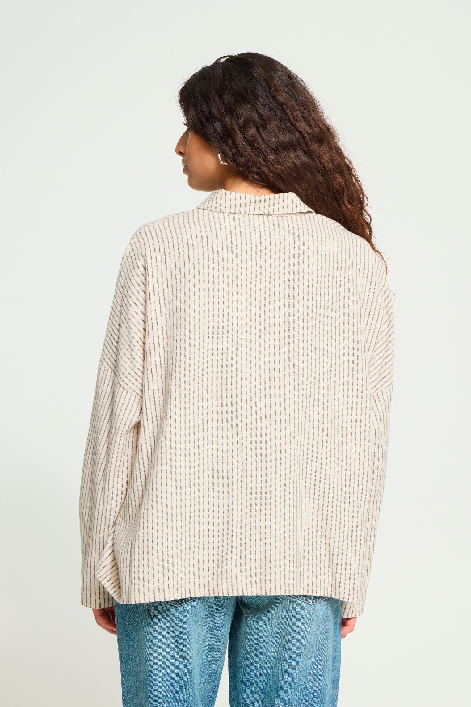 Chemises Ihtamanna Sh3 femme beige Ichi Chemises Ihtamanna Sh3 femme beige BIRCH/COFFEE BEAN STRIPE