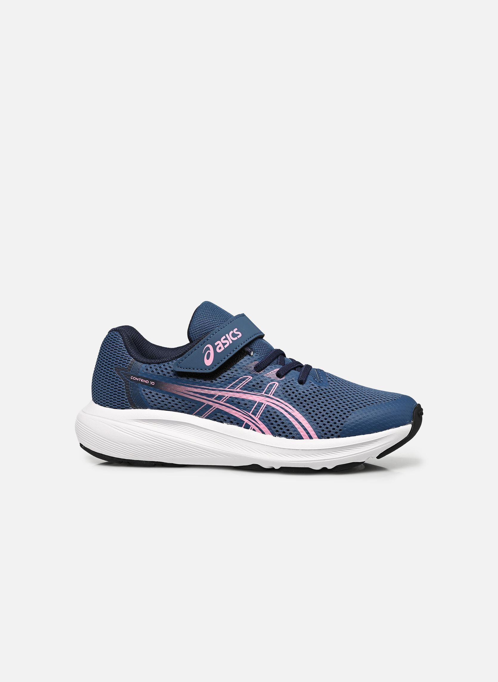 Niedrige Sneaker CONTEND 10 GS mädchen blau Asics Niedrige Sneaker CONTEND 10 GS mädchen blau GRAND SHARK/BUBBLEGUM