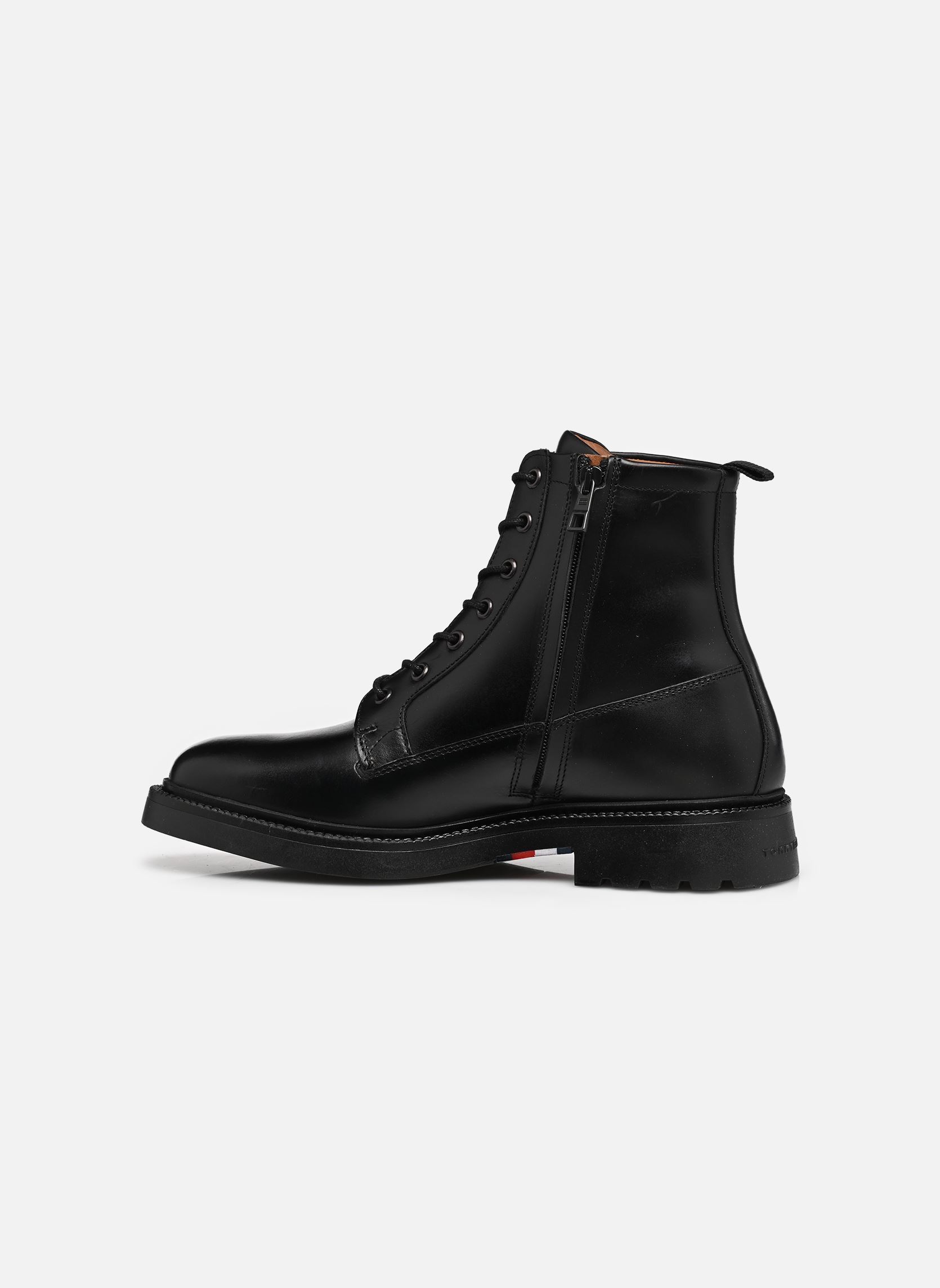 Bottines et boots CORPORATE CASUAL LTH homme noir Tommy Hilfiger Bottines et boots CORPORATE CASUAL LTH homme noir BLACK