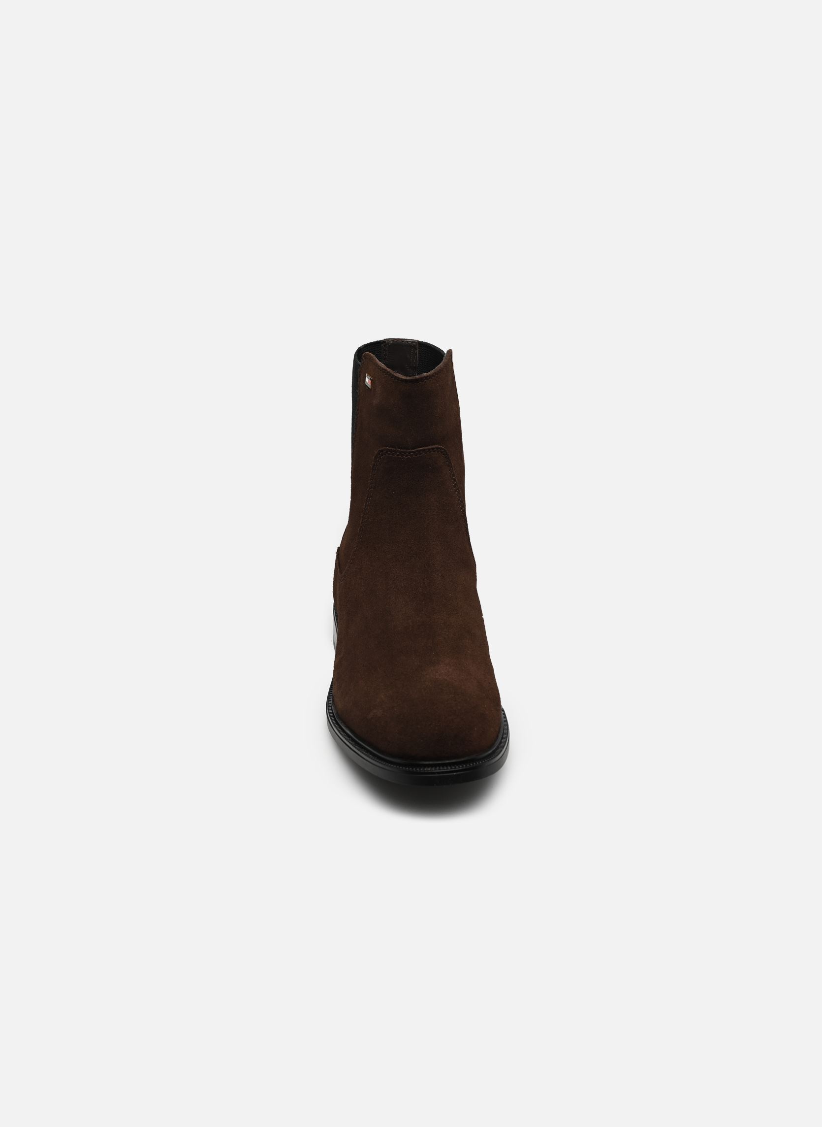 Bottines et boots ENAMEL FLAG SUEDE AN femme marron Tommy Hilfiger Bottines et boots ENAMEL FLAG SUEDE AN femme marron FONDANT BROWN