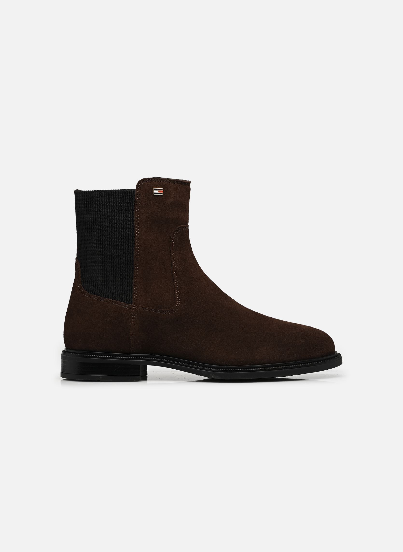 Bottines et boots ENAMEL FLAG SUEDE AN femme marron Tommy Hilfiger Bottines et boots ENAMEL FLAG SUEDE AN femme marron FONDANT BROWN