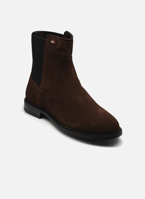 Tommy Hilfiger Enkellaarzen en boots ENAMEL FLAG SUEDE AN dames bruin