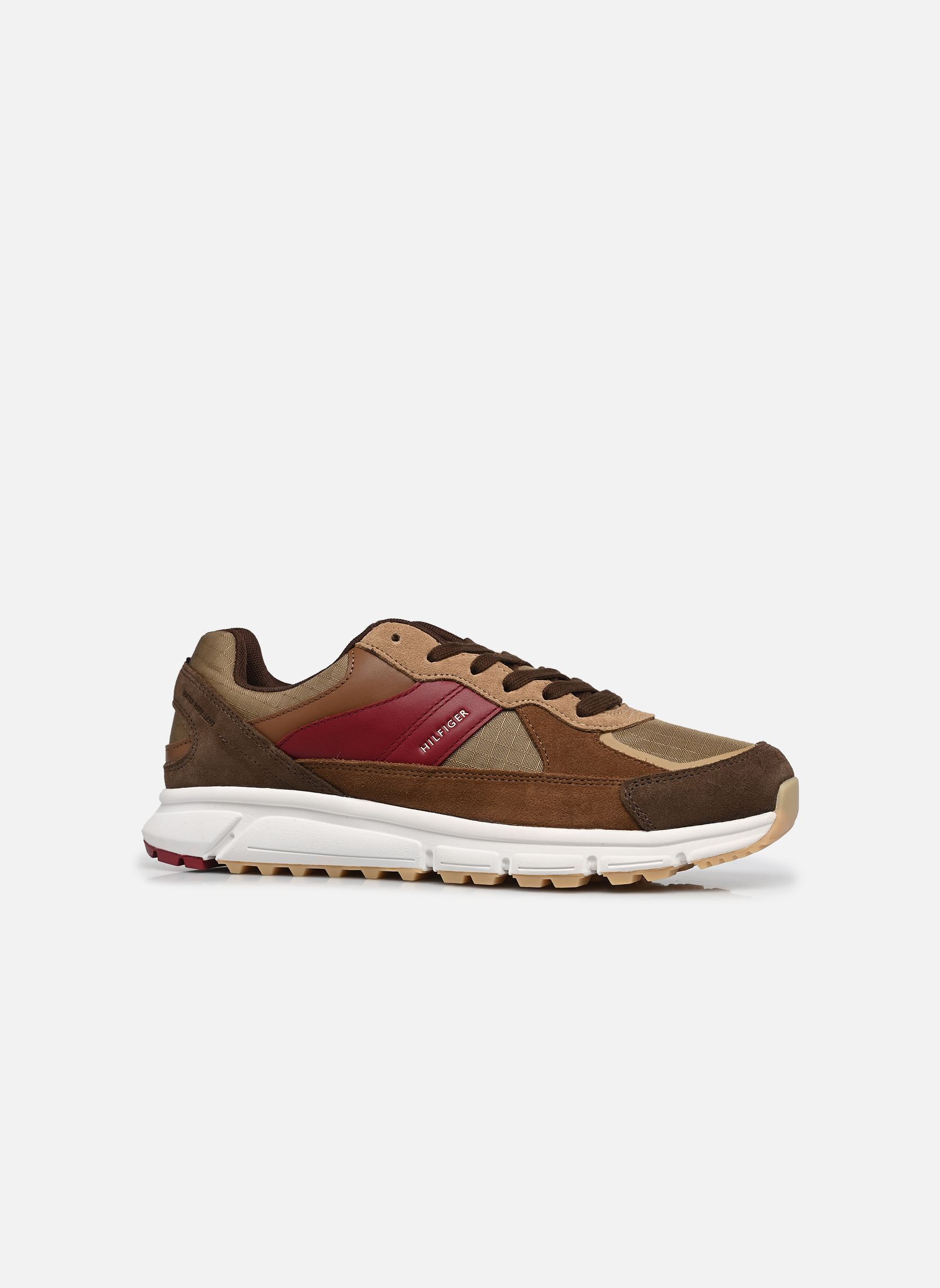 Baskets HILFIGER MIX MATERIA homme marron Tommy Hilfiger Baskets HILFIGER MIX MATERIA homme marron SOUTHERN TAN