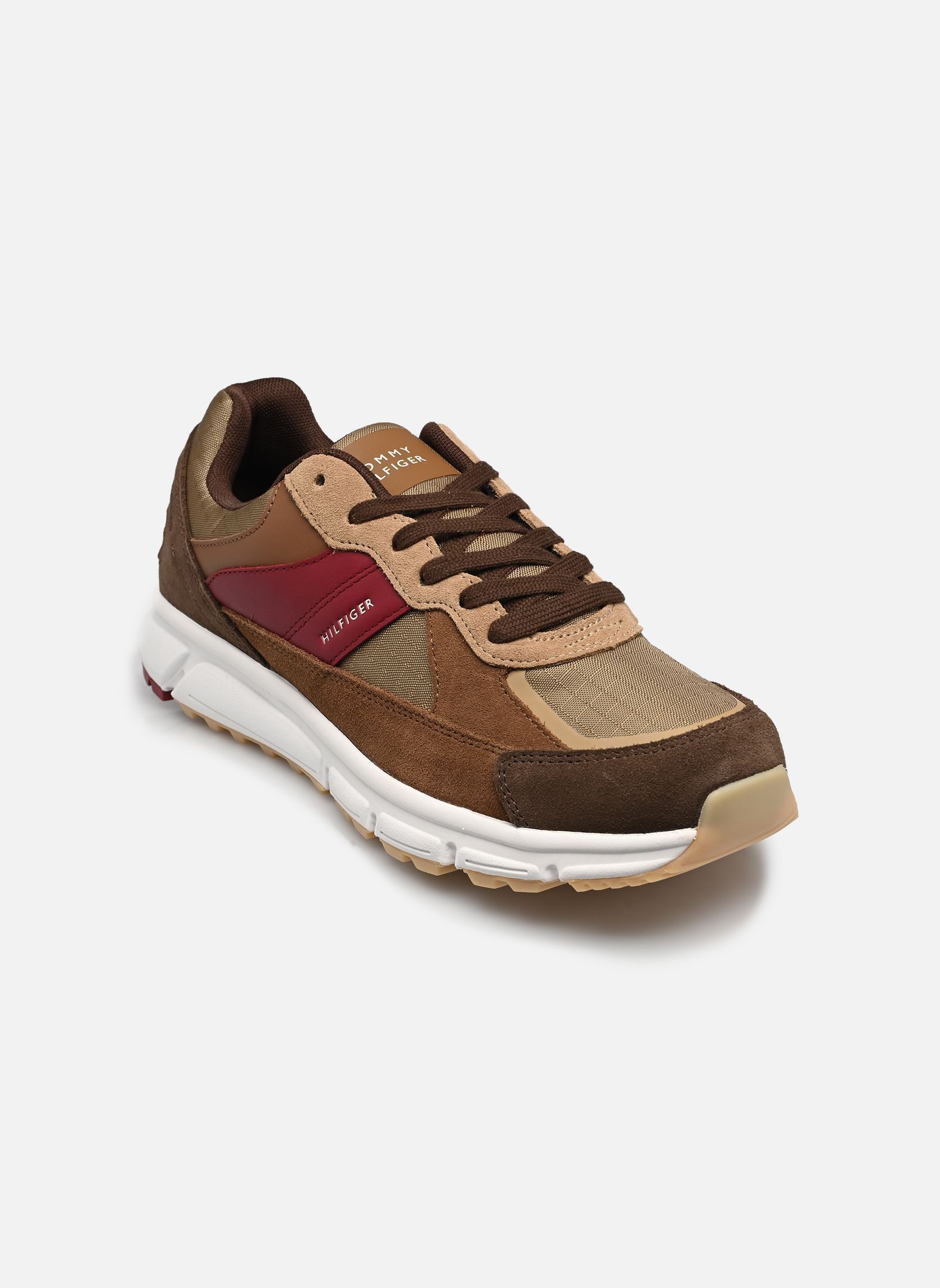 Baskets HILFIGER MIX MATERIA homme marron Tommy Hilfiger Baskets HILFIGER MIX MATERIA homme marron SOUTHERN TAN