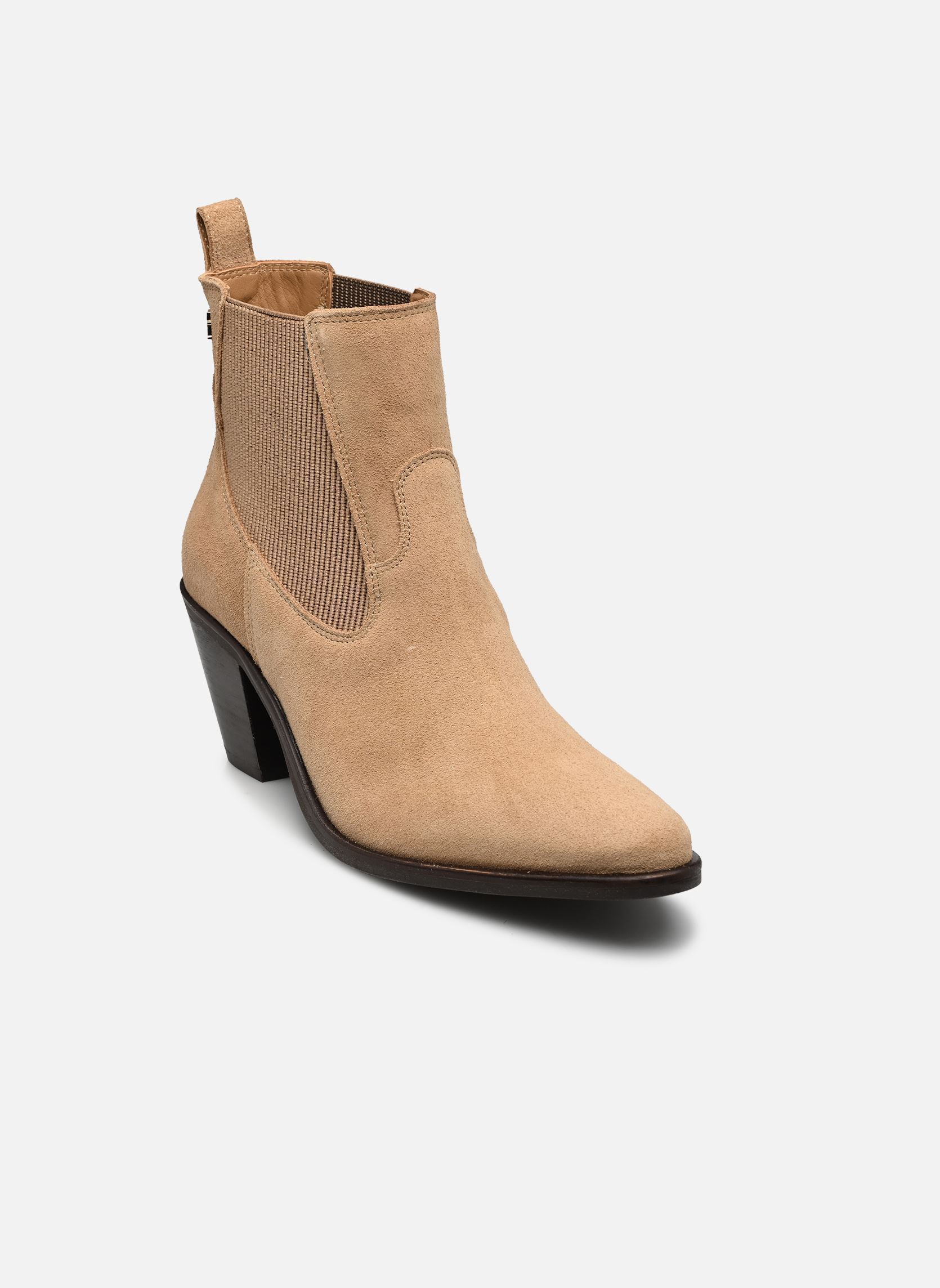 Bottines et boots SUEDE WESTERN CHELSE femme marron Tommy Hilfiger Bottines et boots SUEDE WESTERN CHELSE femme marron SAFARI CANVAS