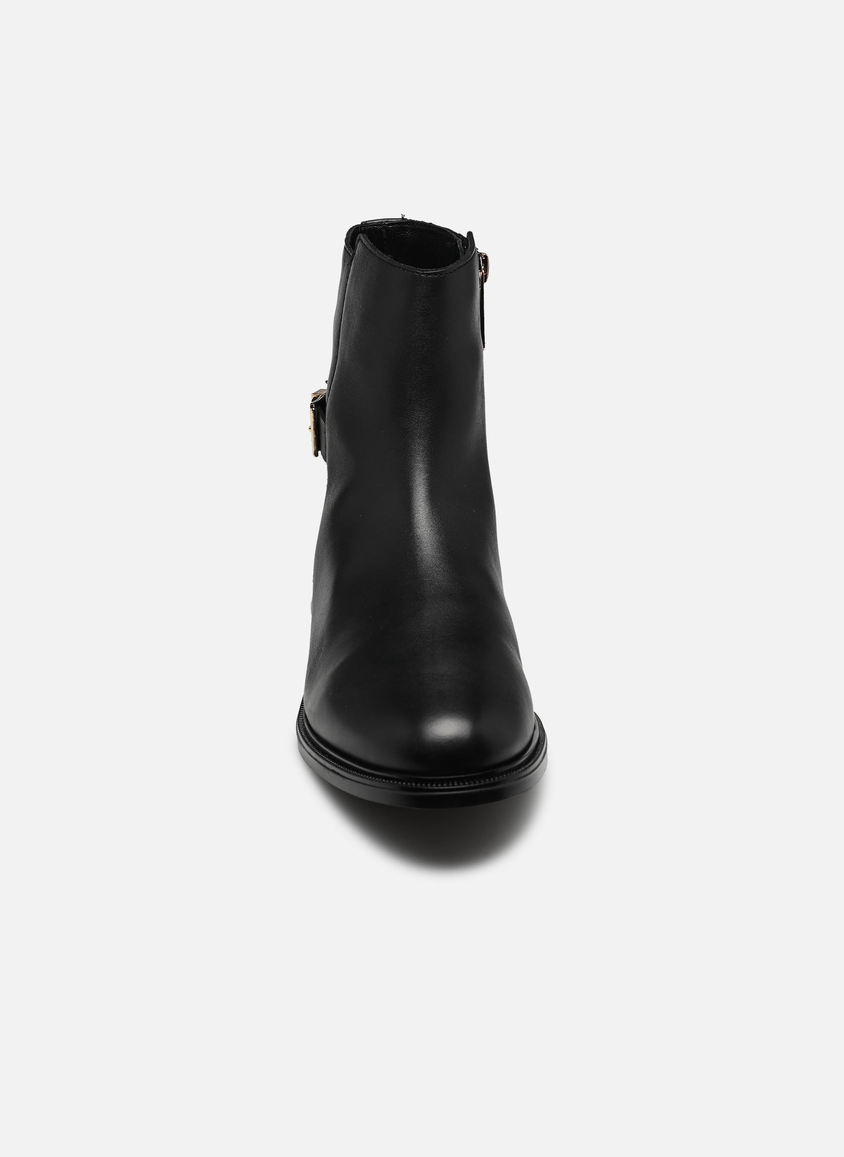 Enkellaarzen en boots TH BUCKLE LEATHER AN dames zwart Tommy Hilfiger Enkellaarzen en boots TH BUCKLE LEATHER AN dames zwart BLACK