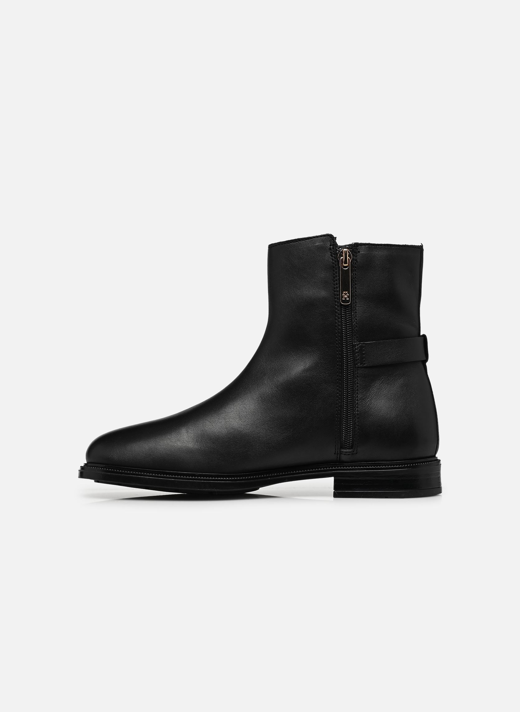 Enkellaarzen en boots TH BUCKLE LEATHER AN dames zwart Tommy Hilfiger Enkellaarzen en boots TH BUCKLE LEATHER AN dames zwart BLACK