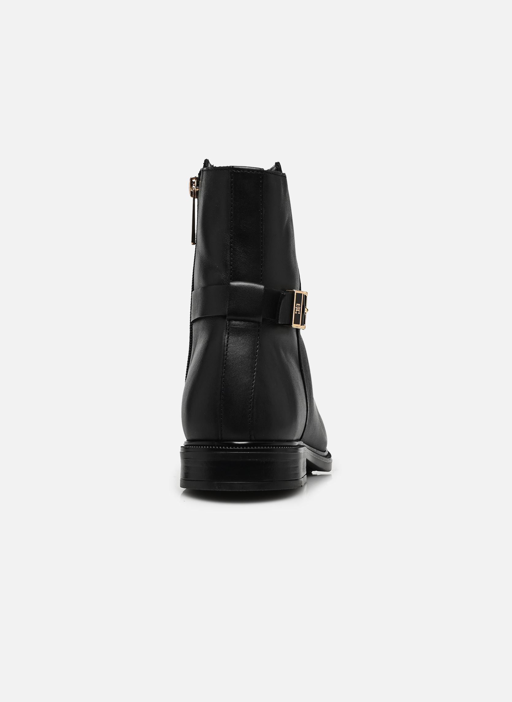 Enkellaarzen en boots TH BUCKLE LEATHER AN dames zwart Tommy Hilfiger Enkellaarzen en boots TH BUCKLE LEATHER AN dames zwart BLACK