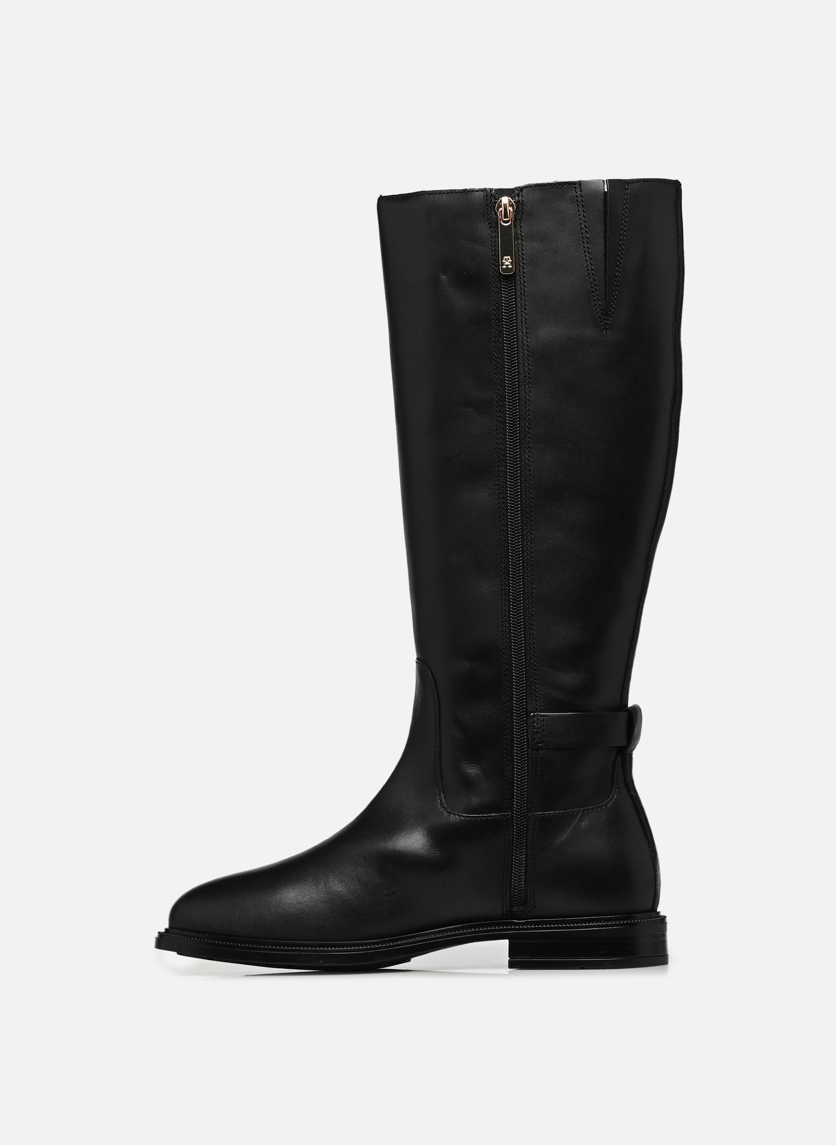Bottes TH BUCKLE LEATHER KN femme noir Tommy Hilfiger Bottes TH BUCKLE LEATHER KN femme noir BLACK