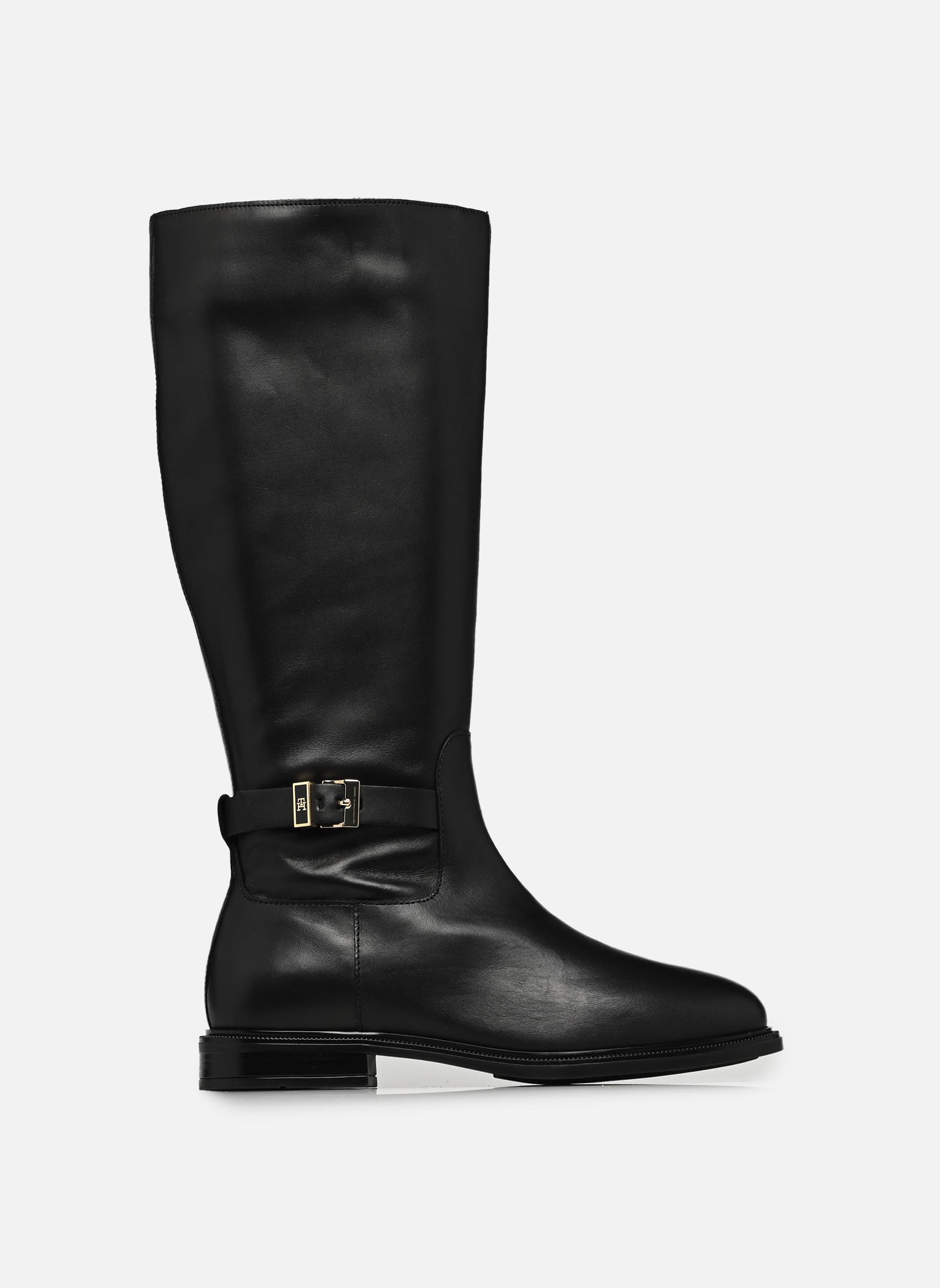 Bottes TH BUCKLE LEATHER KN femme noir Tommy Hilfiger Bottes TH BUCKLE LEATHER KN femme noir BLACK