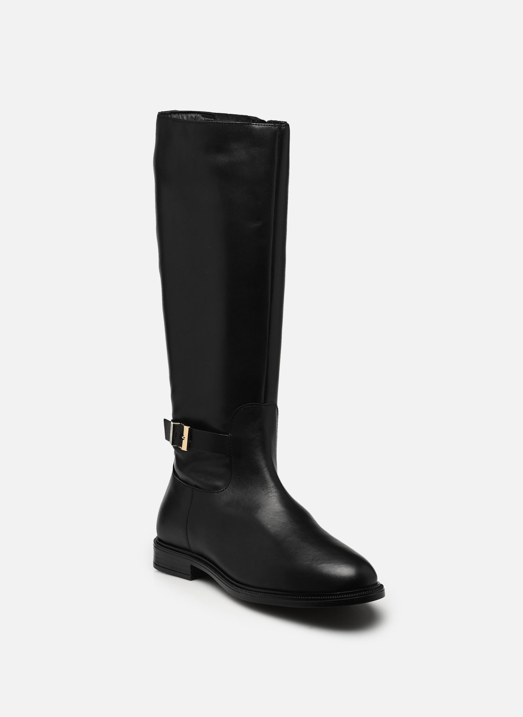Bottes TH BUCKLE LEATHER KN femme noir Tommy Hilfiger Bottes TH BUCKLE LEATHER KN femme noir BLACK