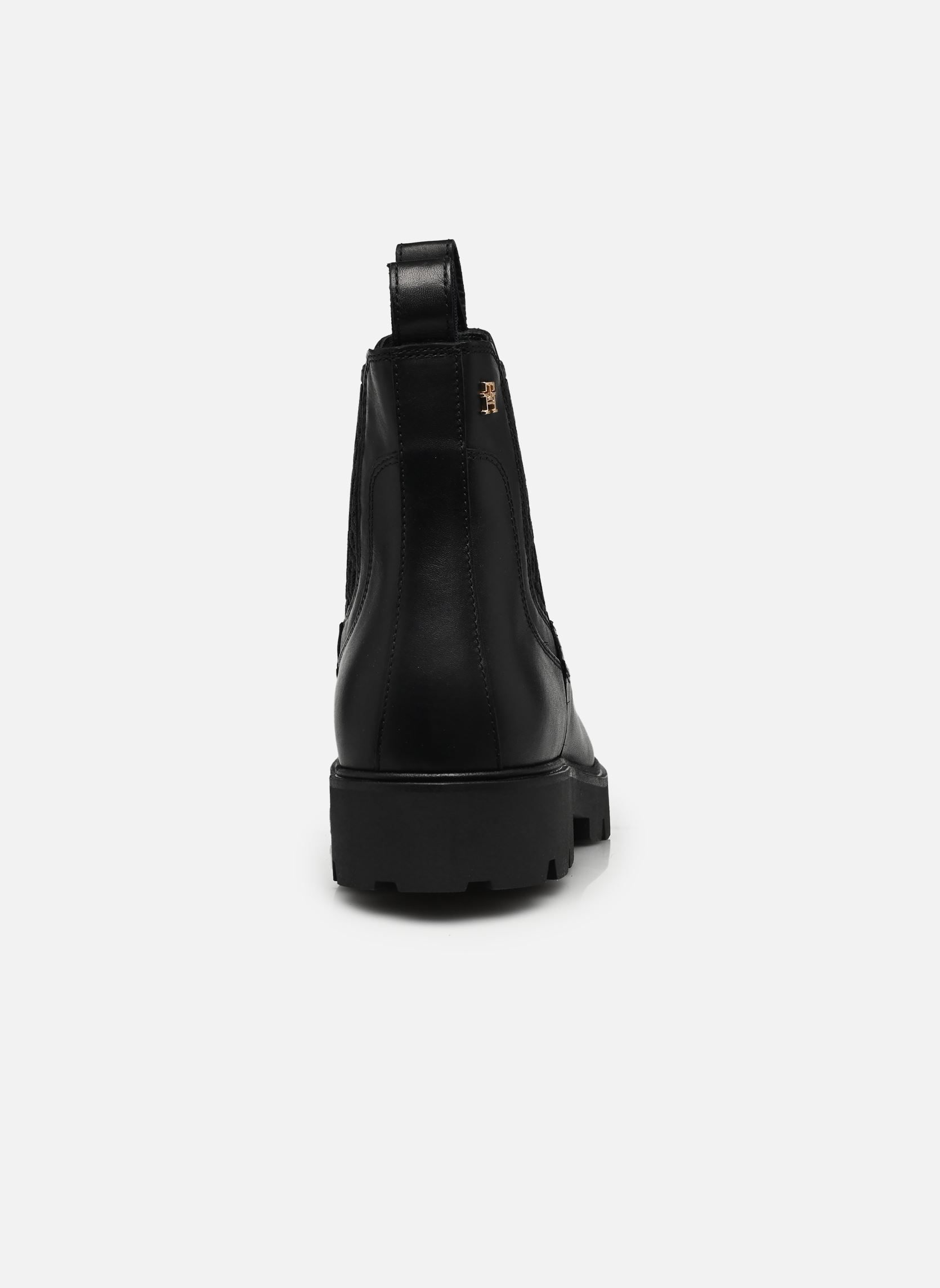 Bottines et boots TH MONOGRAM LEATHER femme noir Tommy Hilfiger Bottines et boots TH MONOGRAM LEATHER femme noir BLACK