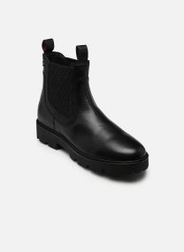 Bottines et boots TH MONOGRAM LEATHER femme noir