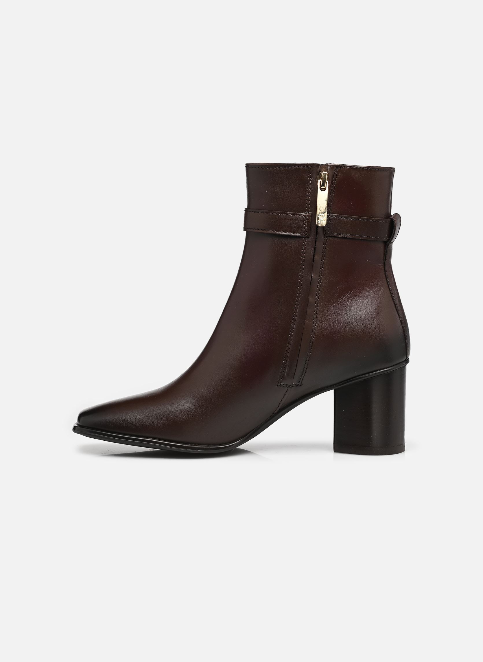 Bottines et boots TH STRAP LEATHER BLO femme marron Tommy Hilfiger Bottines et boots TH STRAP LEATHER BLO femme marron COCOA