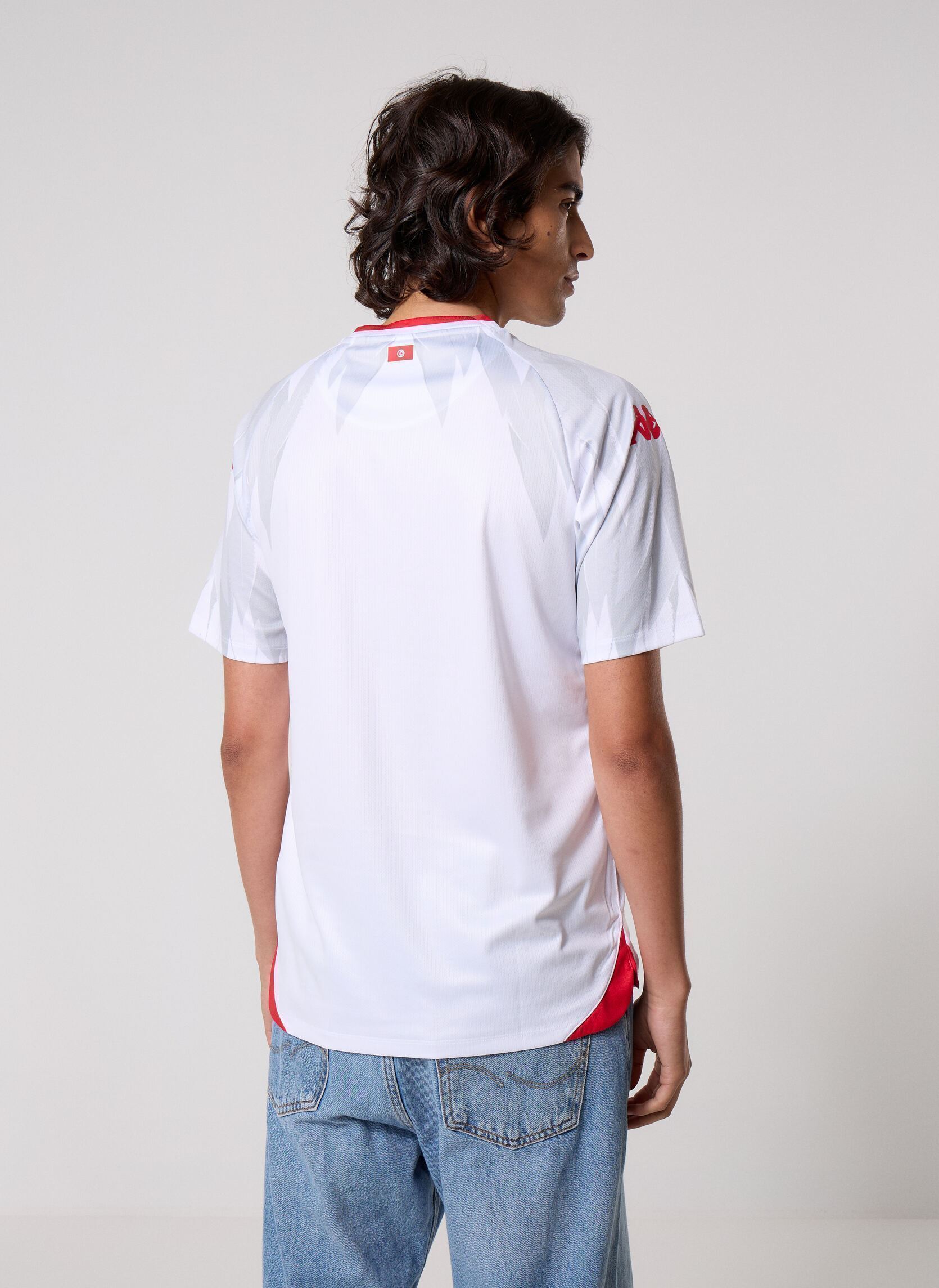 Tee-shirts 2027 HOME TUNISIA homme blanc Kappa Tee-shirts 2027 HOME TUNISIA homme blanc WHITE - RED