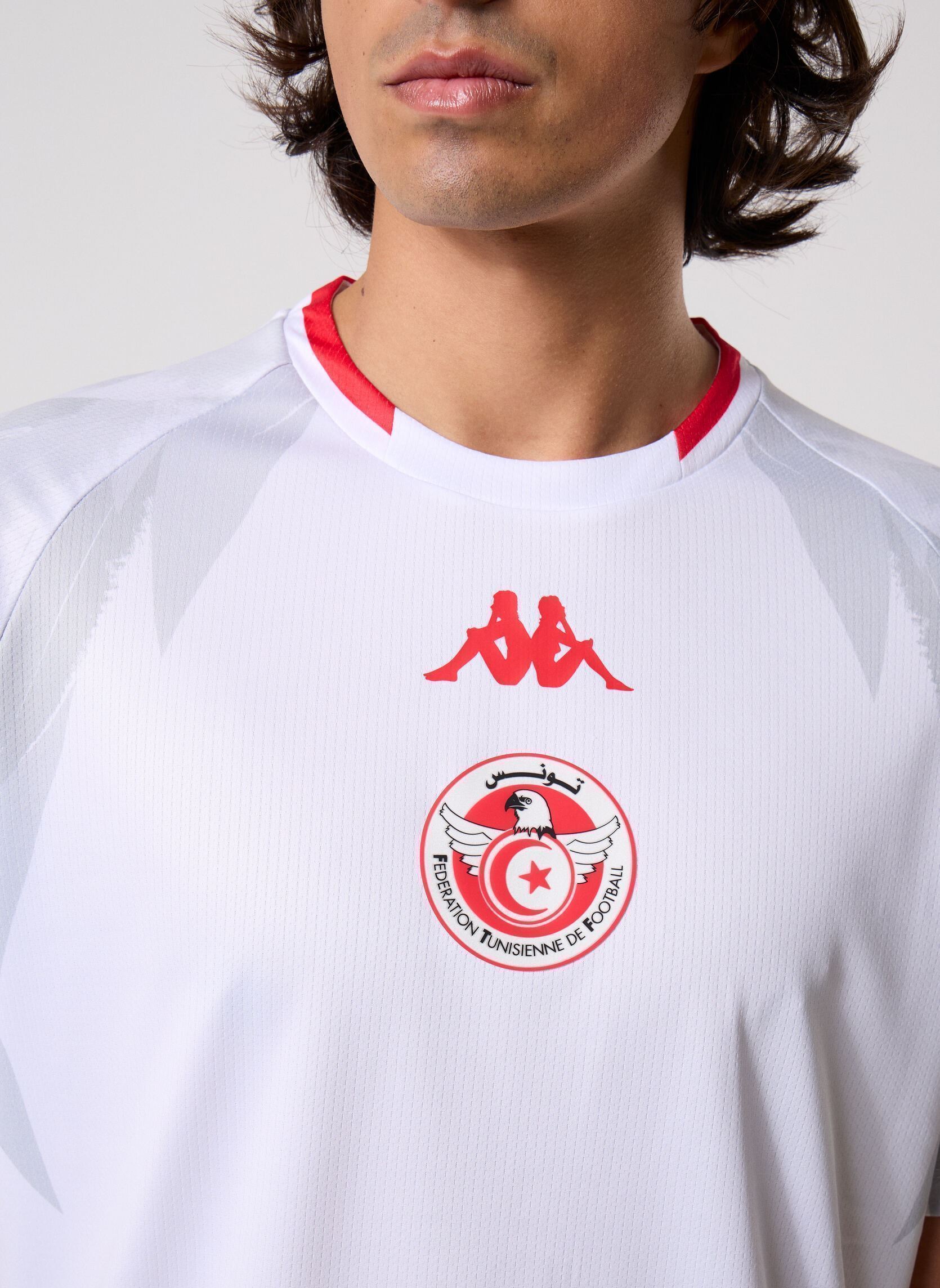 Tee-shirts 2027 HOME TUNISIA homme blanc Kappa Tee-shirts 2027 HOME TUNISIA homme blanc WHITE - RED