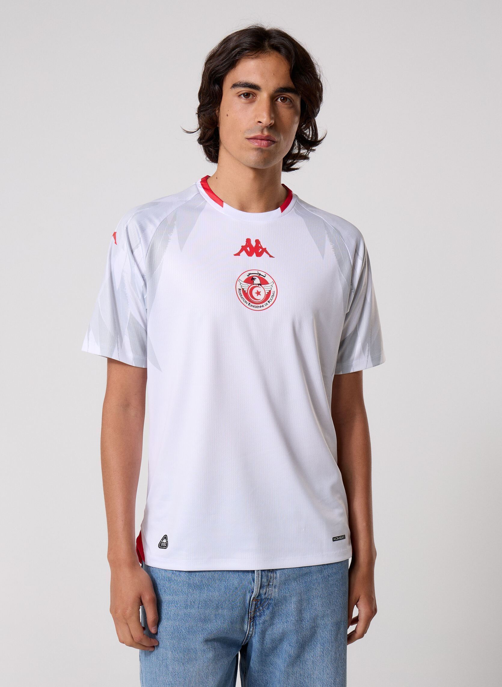 Tee-shirts 2027 HOME TUNISIA homme blanc Kappa Tee-shirts 2027 HOME TUNISIA homme blanc WHITE - RED