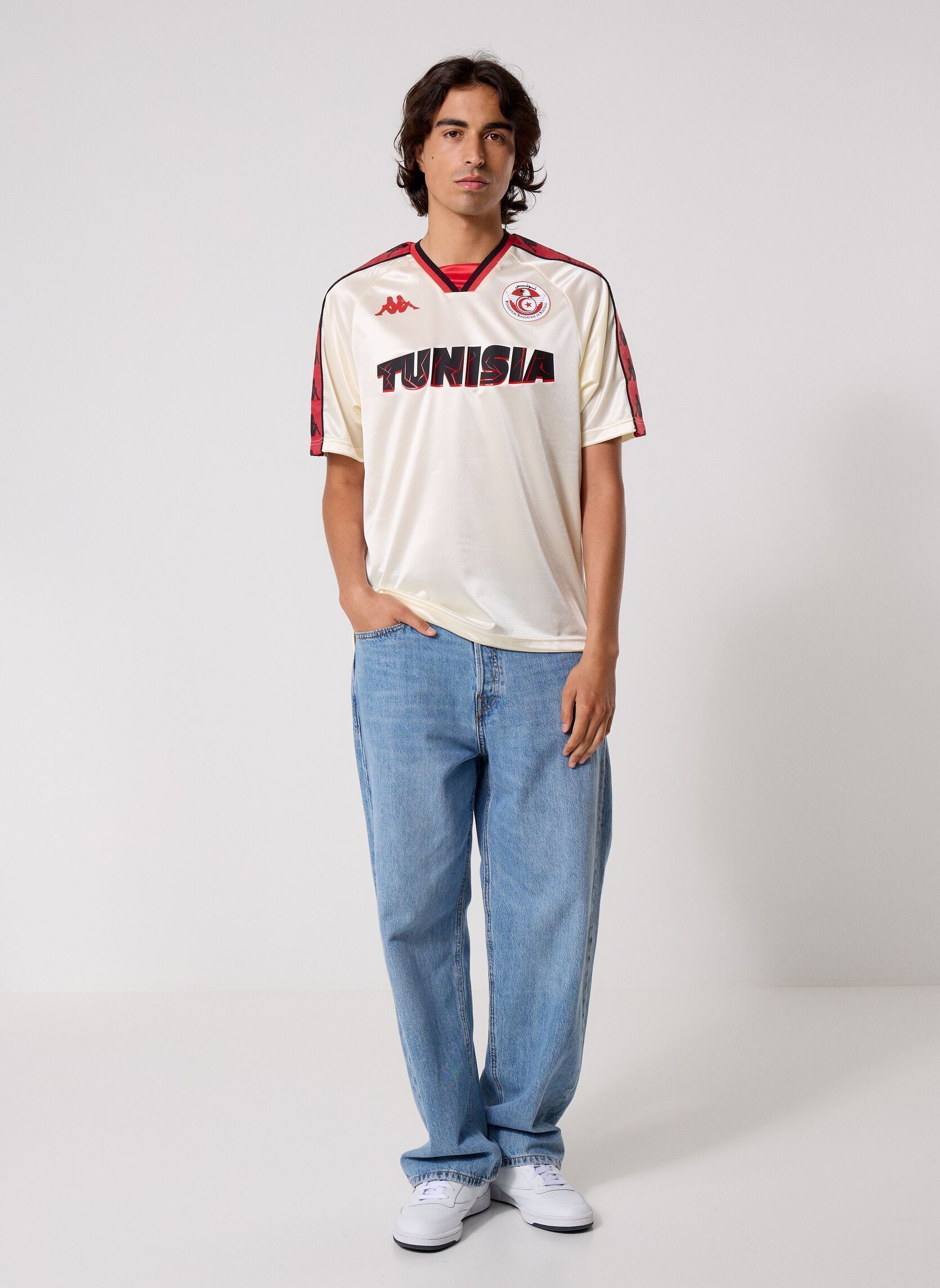 Tee-shirts RITUZ TUNISIA homme beige Kappa Tee-shirts RITUZ TUNISIA homme beige BEIGE - BLACK - RED