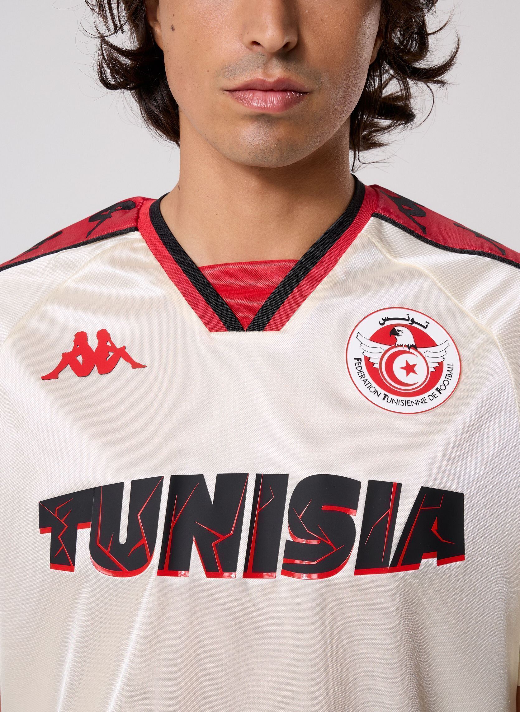 Tee-shirts RITUZ TUNISIA homme beige Kappa Tee-shirts RITUZ TUNISIA homme beige BEIGE - BLACK - RED