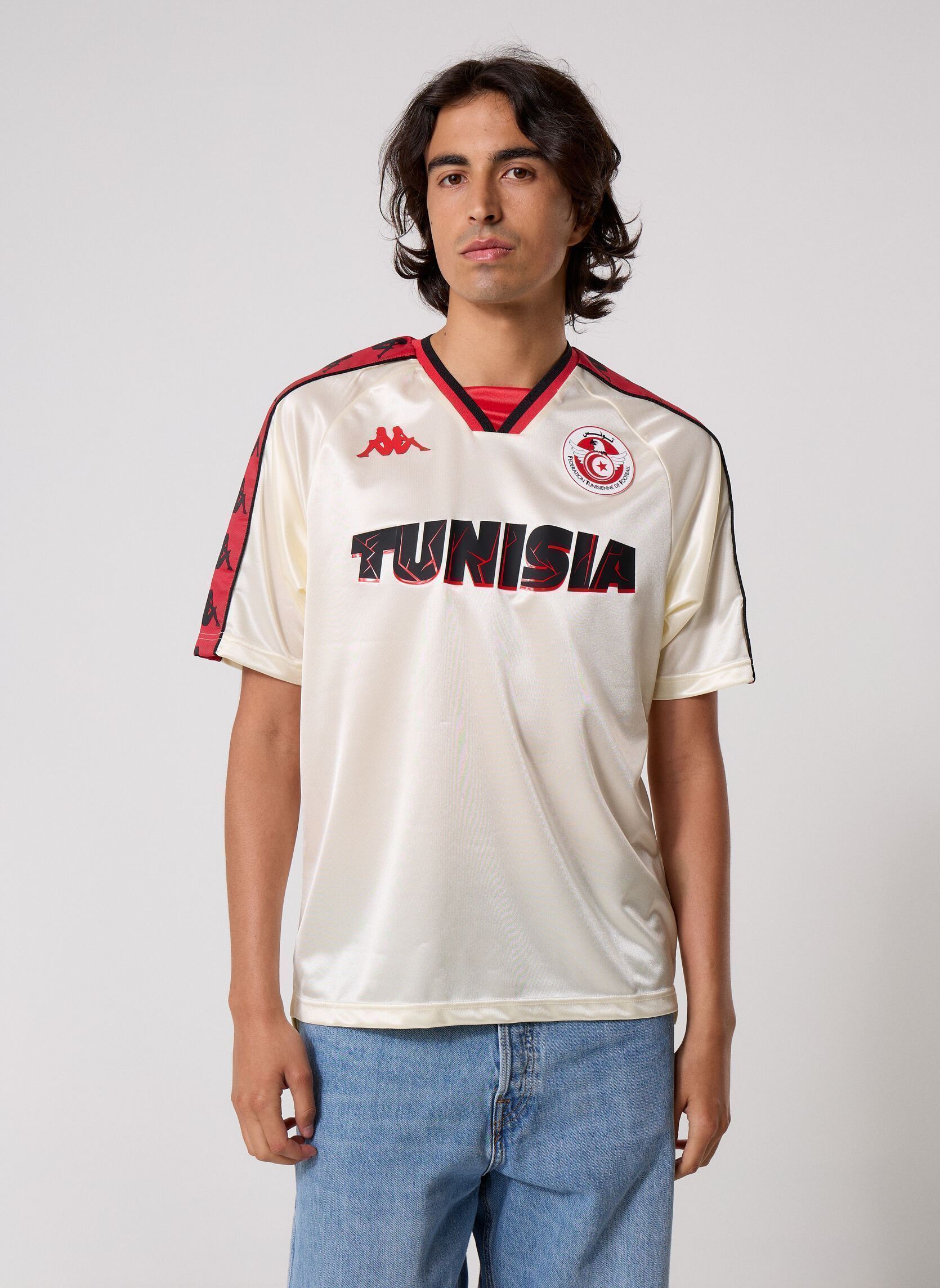 Tee-shirts RITUZ TUNISIA homme beige Kappa Tee-shirts RITUZ TUNISIA homme beige BEIGE - BLACK - RED