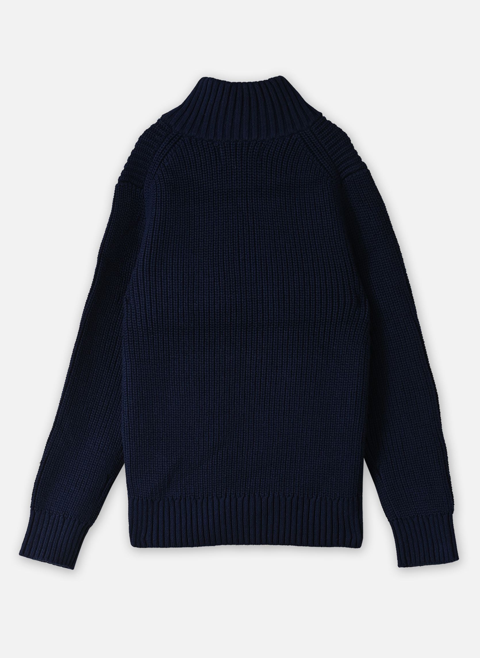 Pullover Pull demi-zippé en coton torsadé K jungen blau Polo Ralph Lauren Pullover Pull demi-zippé en coton torsadé K jungen blau REFINED NAVY
