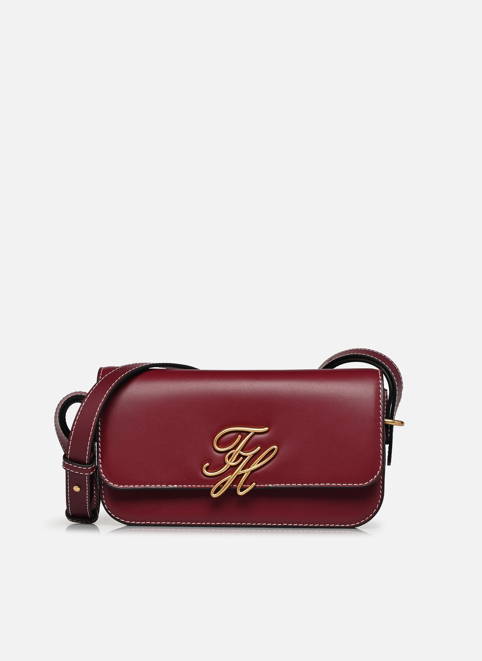 Umhängetaschen SCRIPT LEATHER FLAP, XUT, OS damen bordeaux Tommy Hilfiger Umhängetaschen SCRIPT LEATHER FLAP, XUT, OS damen bordeaux OXBLOOD