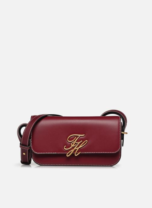 Tommy Hilfiger Umhängetaschen SCRIPT LEATHER FLAP, XUT, OS damen bordeaux