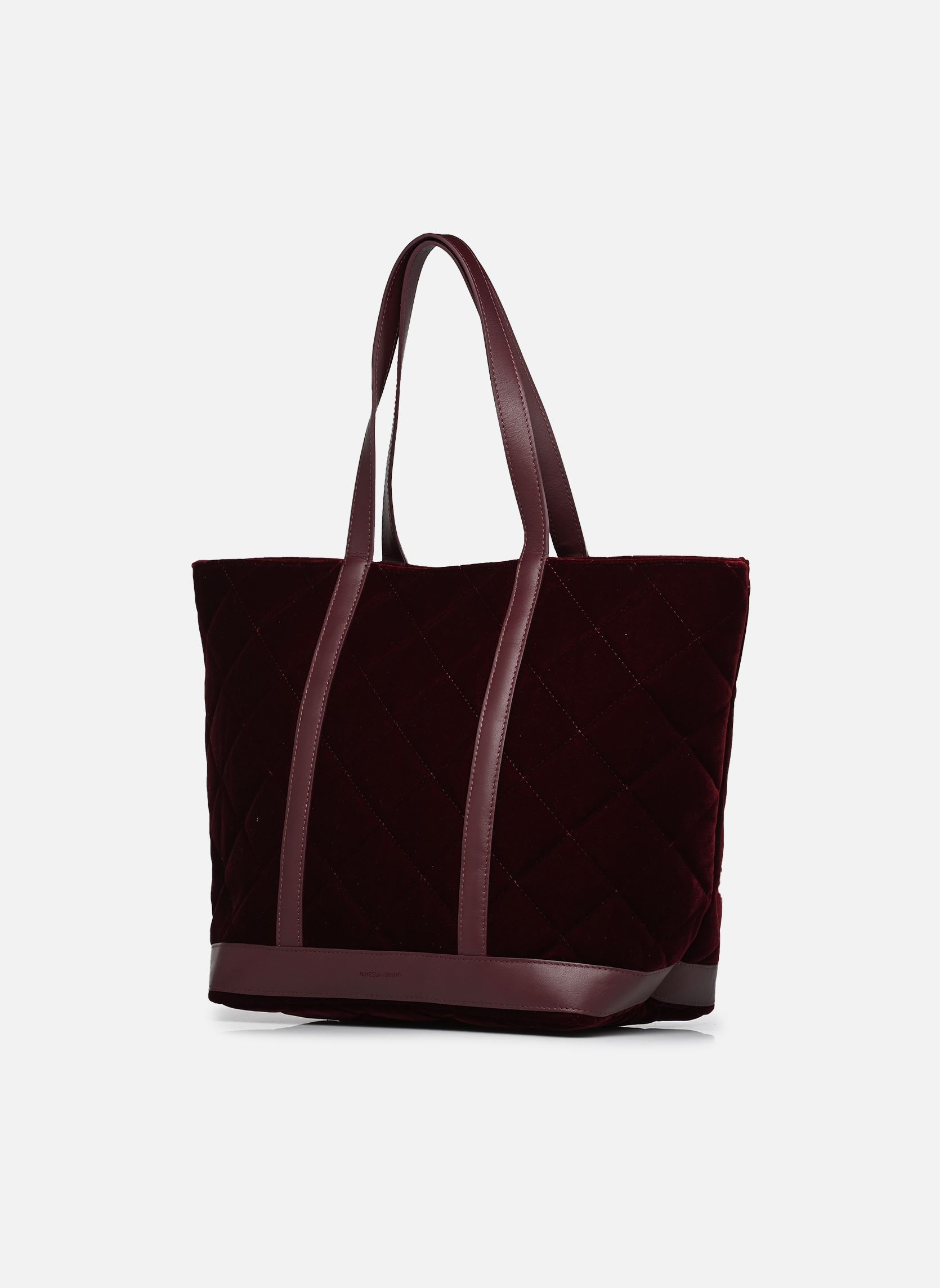 Cabas Cabas L en Velours Matelassé femme bordeaux Vanessa Bruno Cabas Cabas L en Velours Matelassé femme bordeaux BORDEAUX