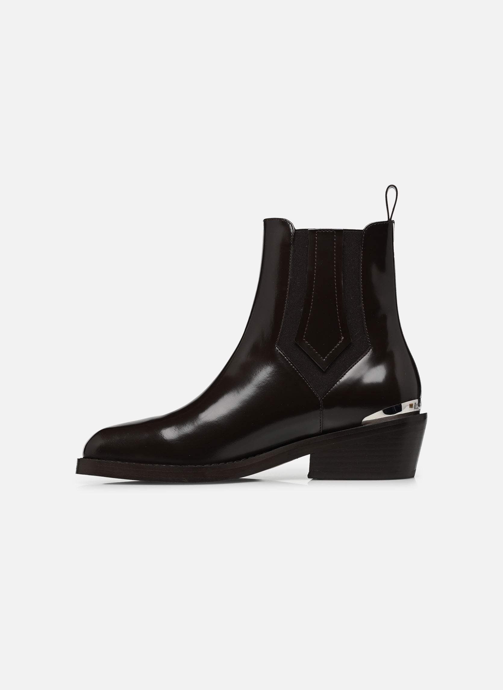 Bottines et boots Clyde femme marron Socque Bottines et boots Clyde femme marron CUIR GLACÉ CHOCOLAT