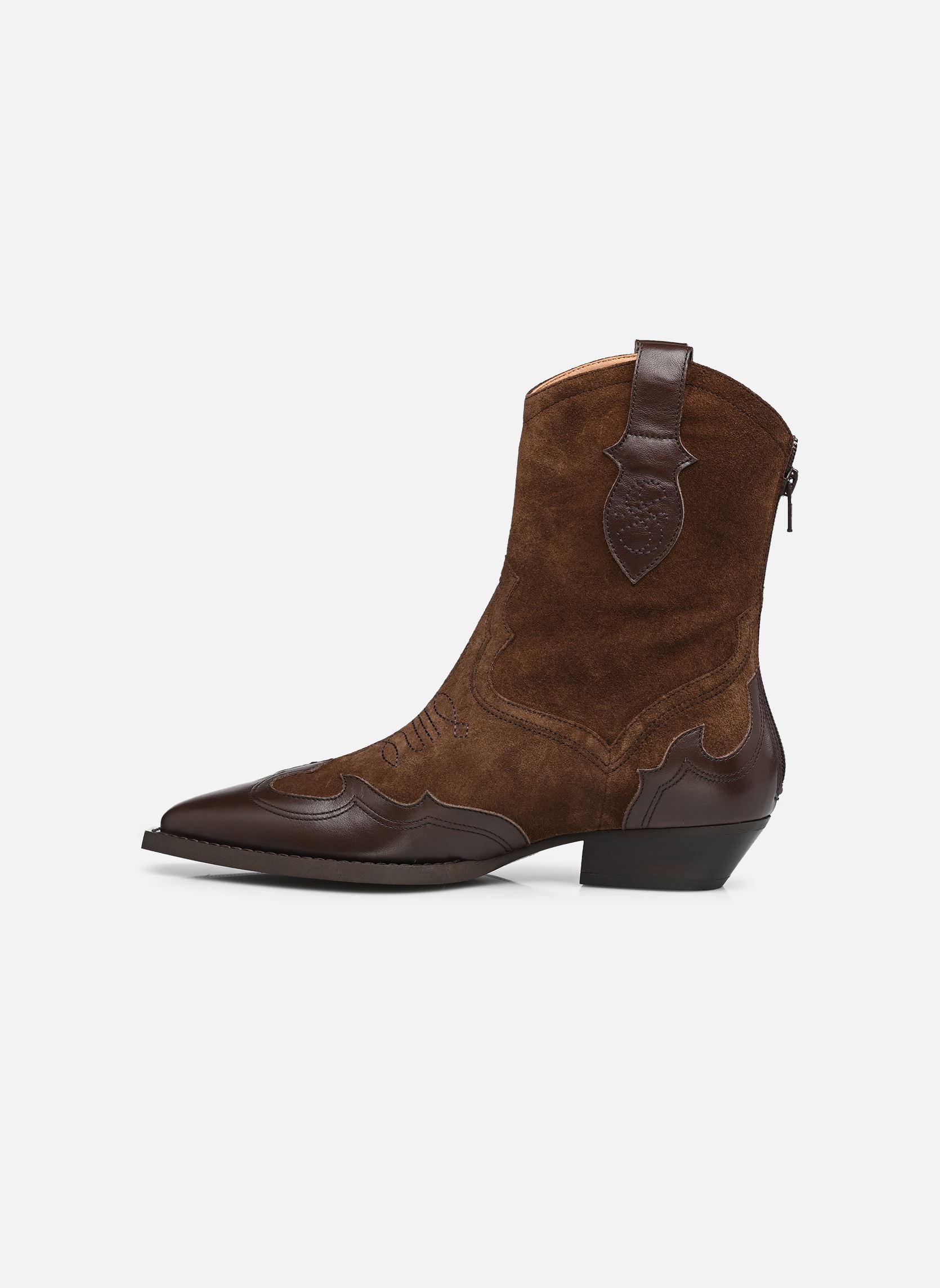 Bottines et boots Jackson femme marron Socque Bottines et boots Jackson femme marron CUIR LISSE & SUEDÉ CHOCOLAT