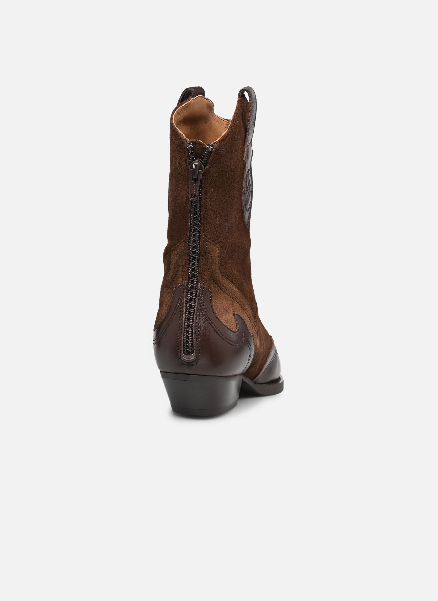 Bottines et boots Jackson femme marron Socque Bottines et boots Jackson femme marron CUIR LISSE & SUEDÉ CHOCOLAT
