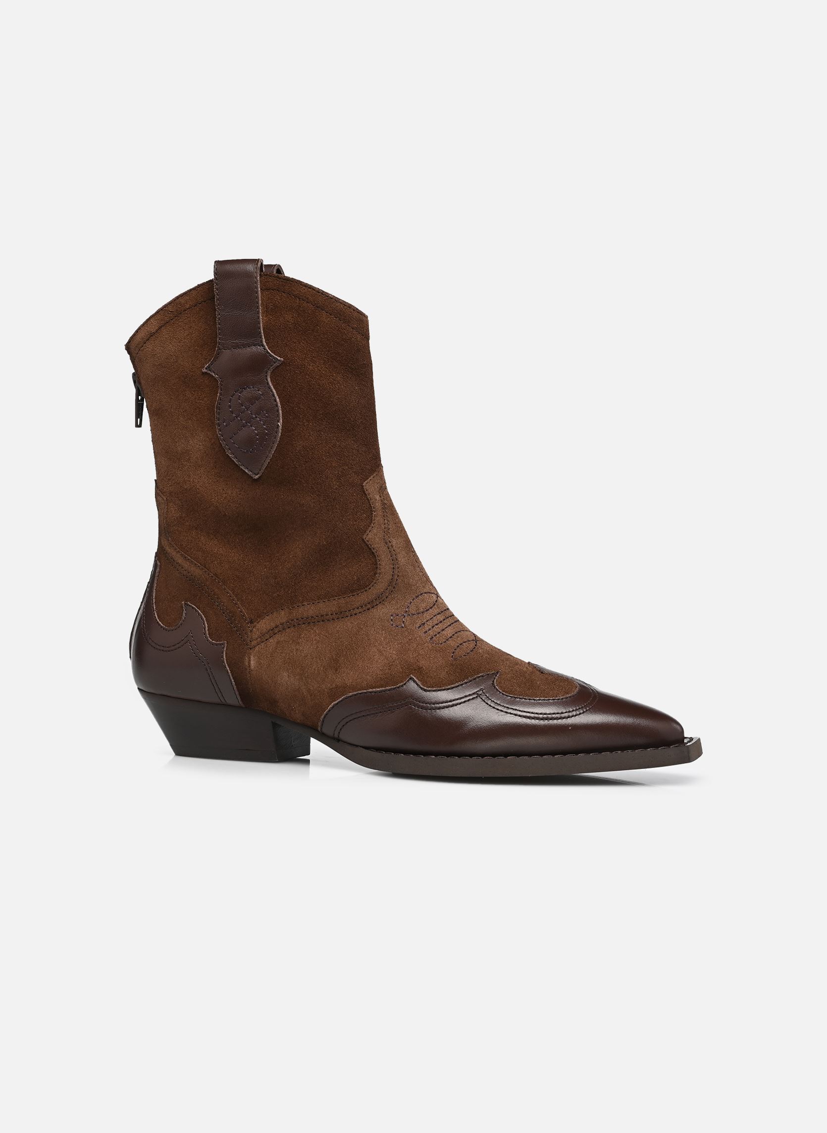 Bottines et boots Jackson femme marron Socque Bottines et boots Jackson femme marron CUIR LISSE & SUEDÉ CHOCOLAT
