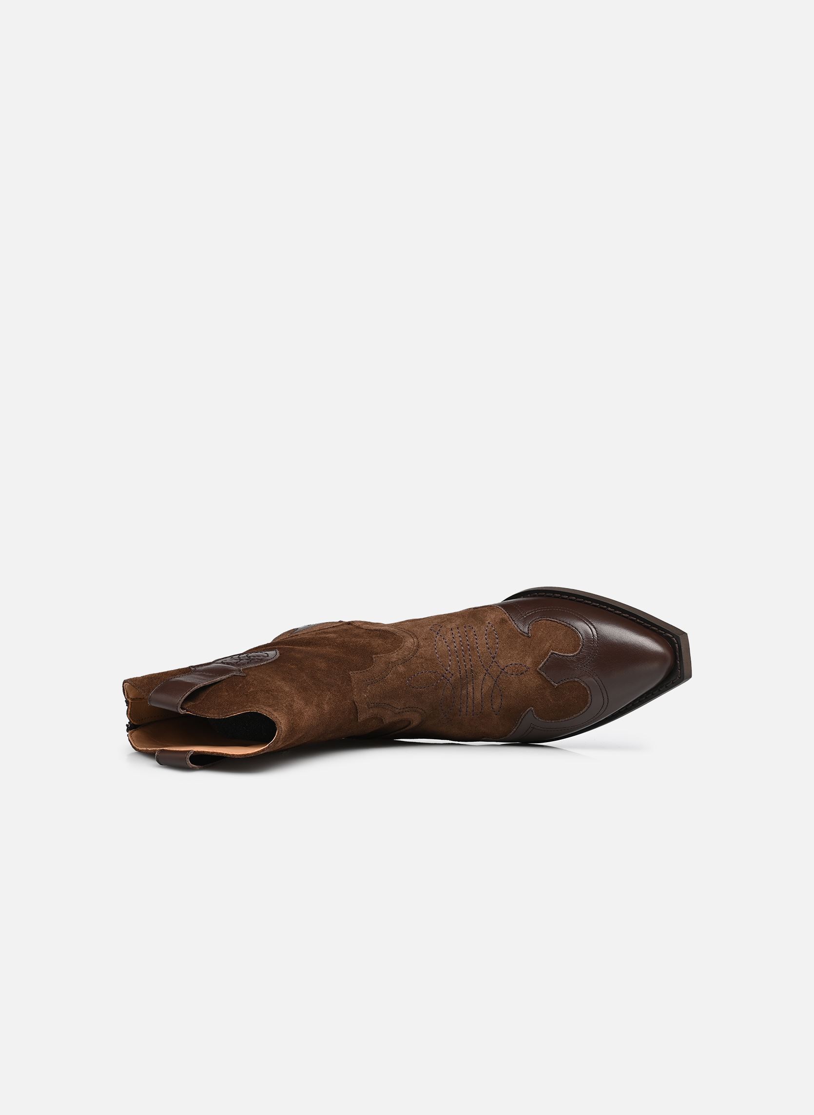 Bottines et boots Jackson femme marron Socque Bottines et boots Jackson femme marron CUIR LISSE & SUEDÉ CHOCOLAT